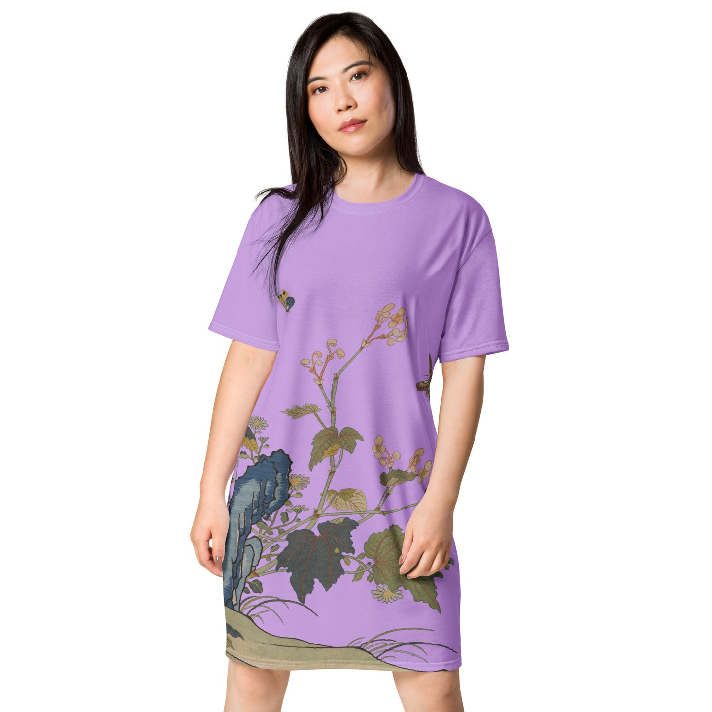 Kesi Flower Album｜Begonia Blossoms｜T-shirt dress｜Lilac