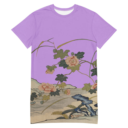 Kesi Flower Album｜Hibiscus by the Water｜T-shirt dress｜Lilac