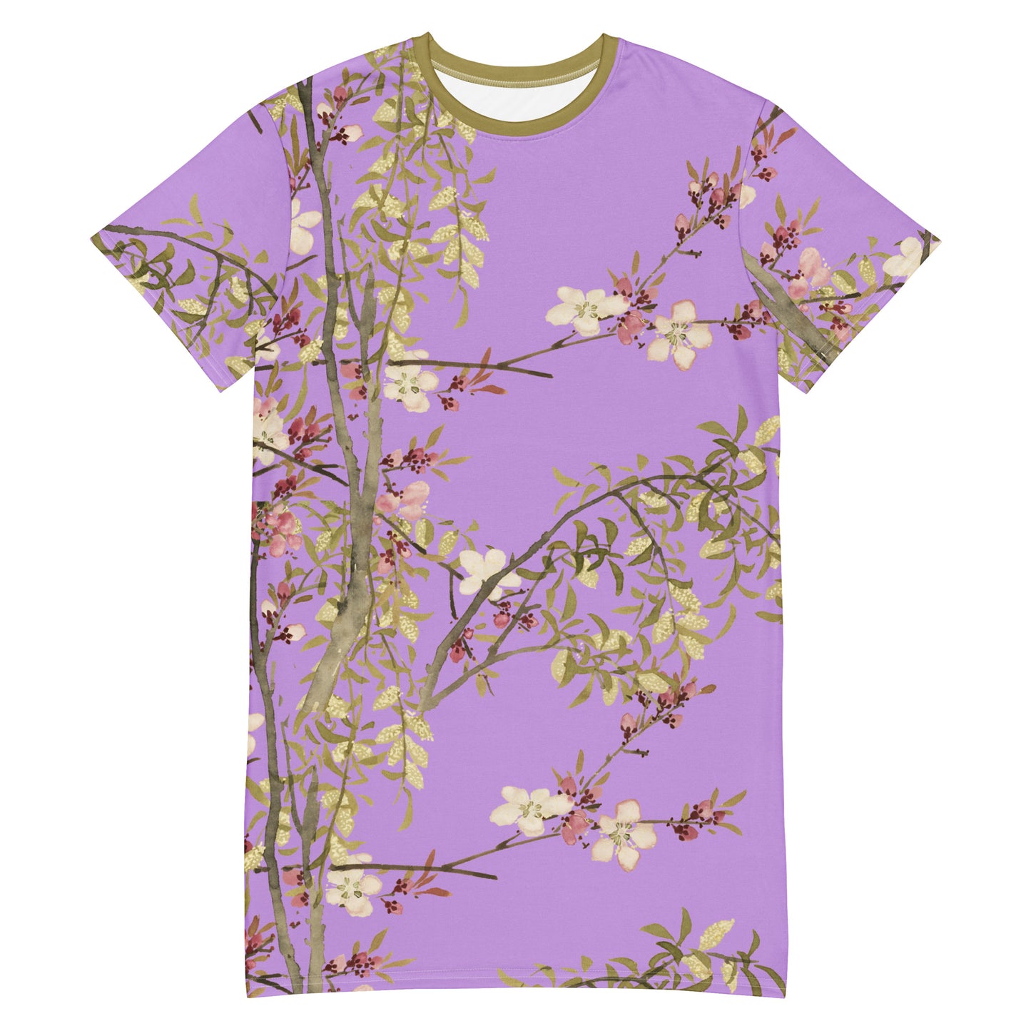 The Spirit of Flowers in Twelve Months｜Willow and Peach Blossom｜T-shirt dress｜Lilac