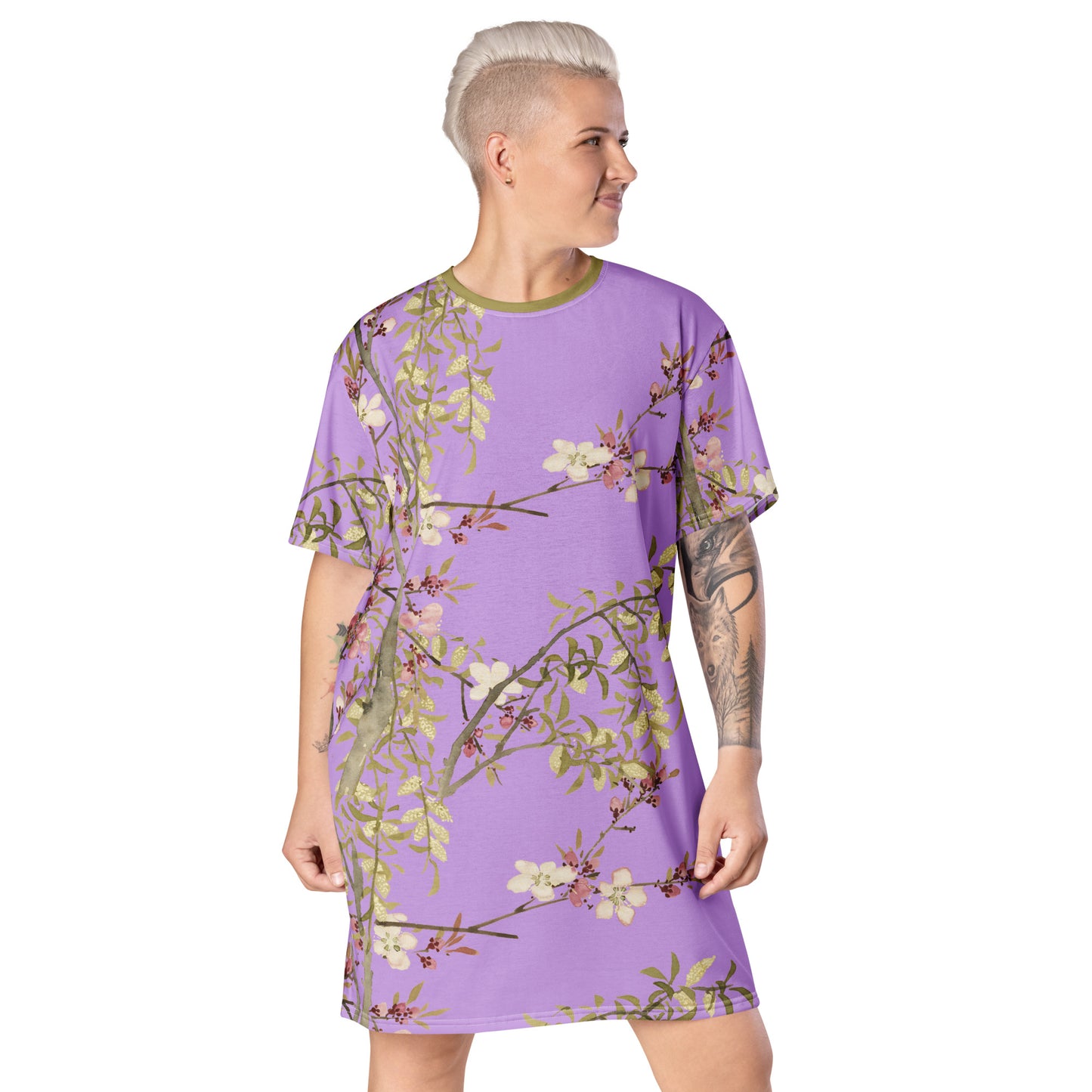 The Spirit of Flowers in Twelve Months｜Willow and Peach Blossom｜T-shirt dress｜Lilac