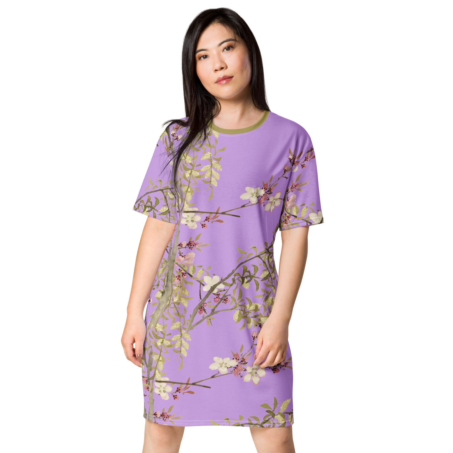 The Spirit of Flowers in Twelve Months｜Willow and Peach Blossom｜T-shirt dress｜Lilac