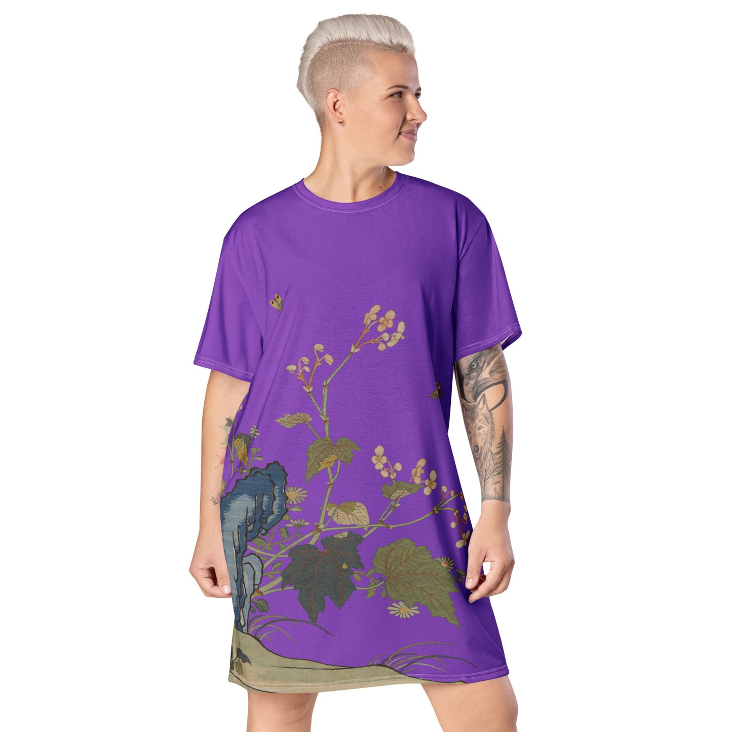 Kesi Flower Album｜Begonia Blossoms｜T-shirt dress｜Purple