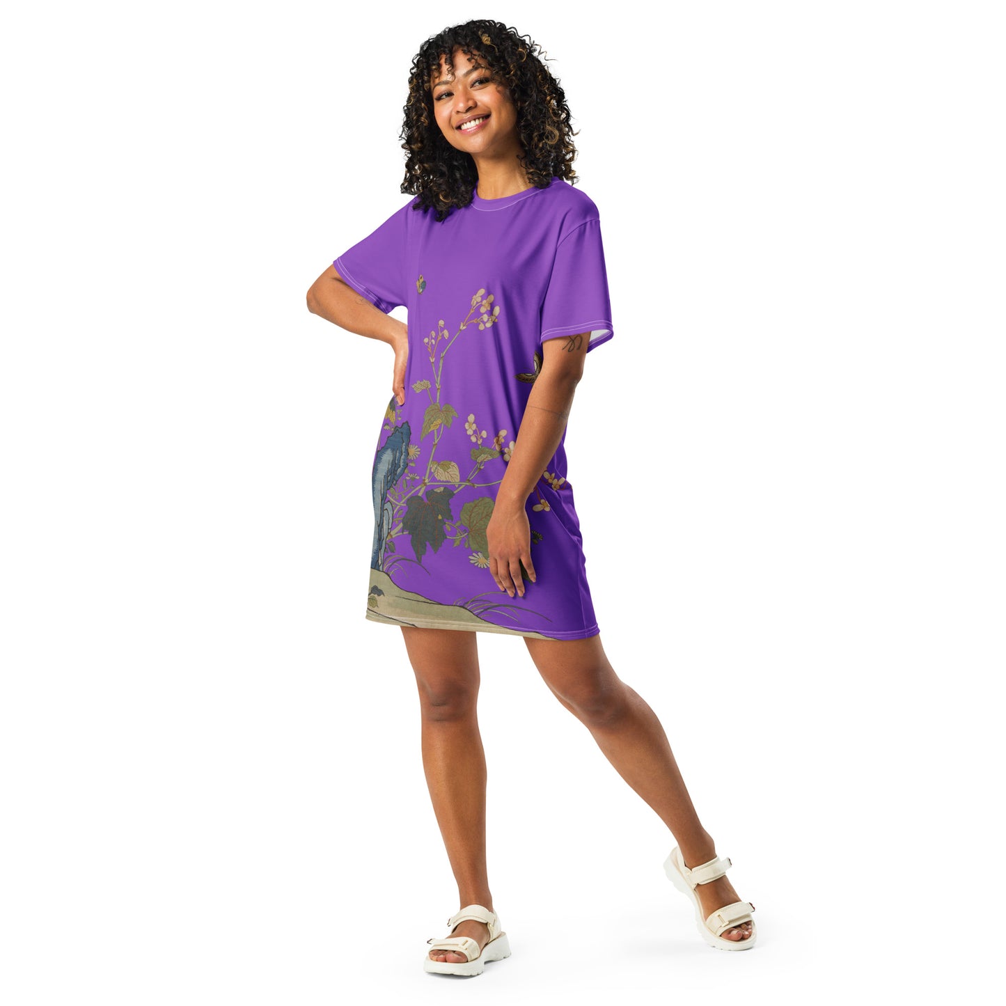 Kesi Flower Album｜Begonia Blossoms｜T-shirt dress｜Purple