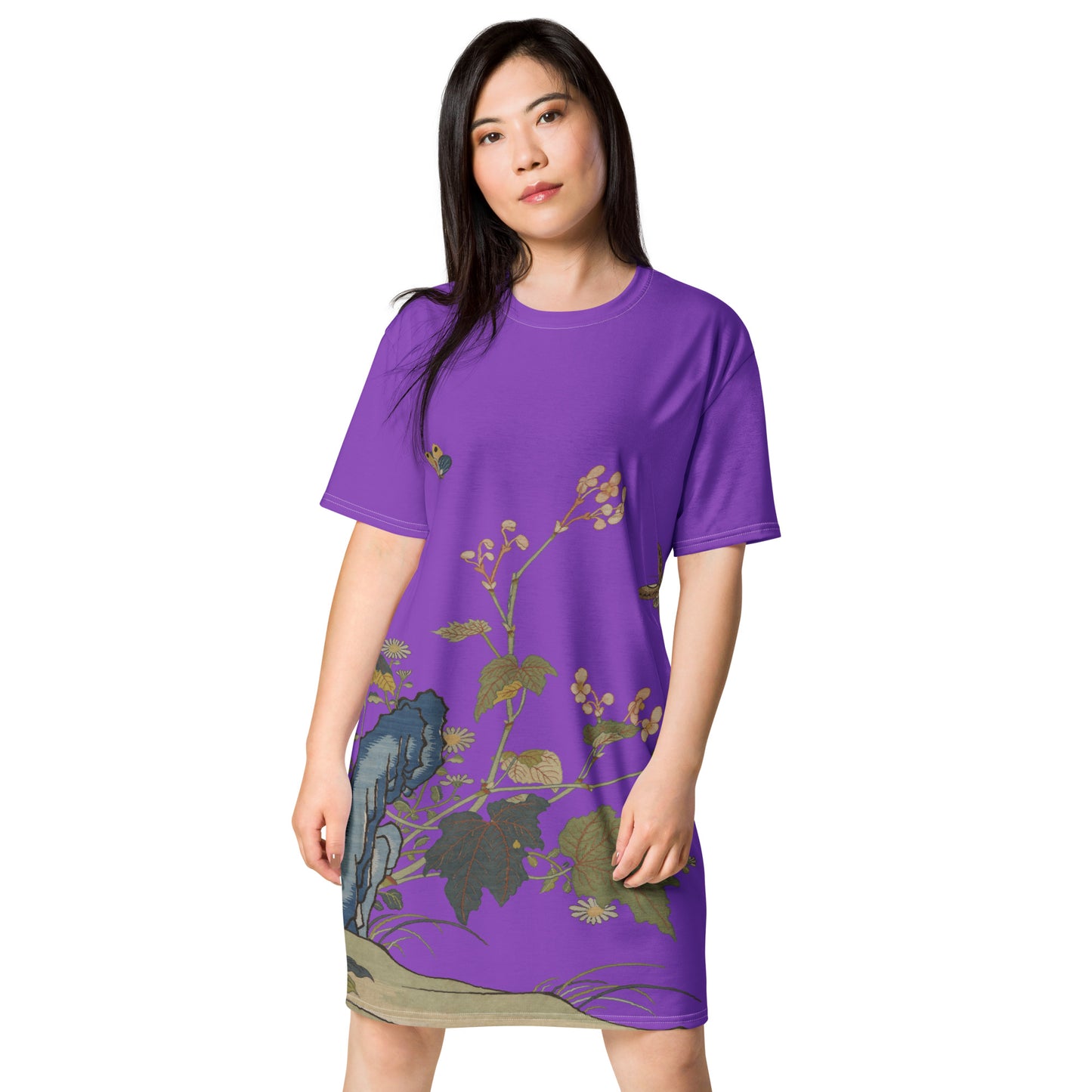 Kesi Flower Album｜Begonia Blossoms｜T-shirt dress｜Purple