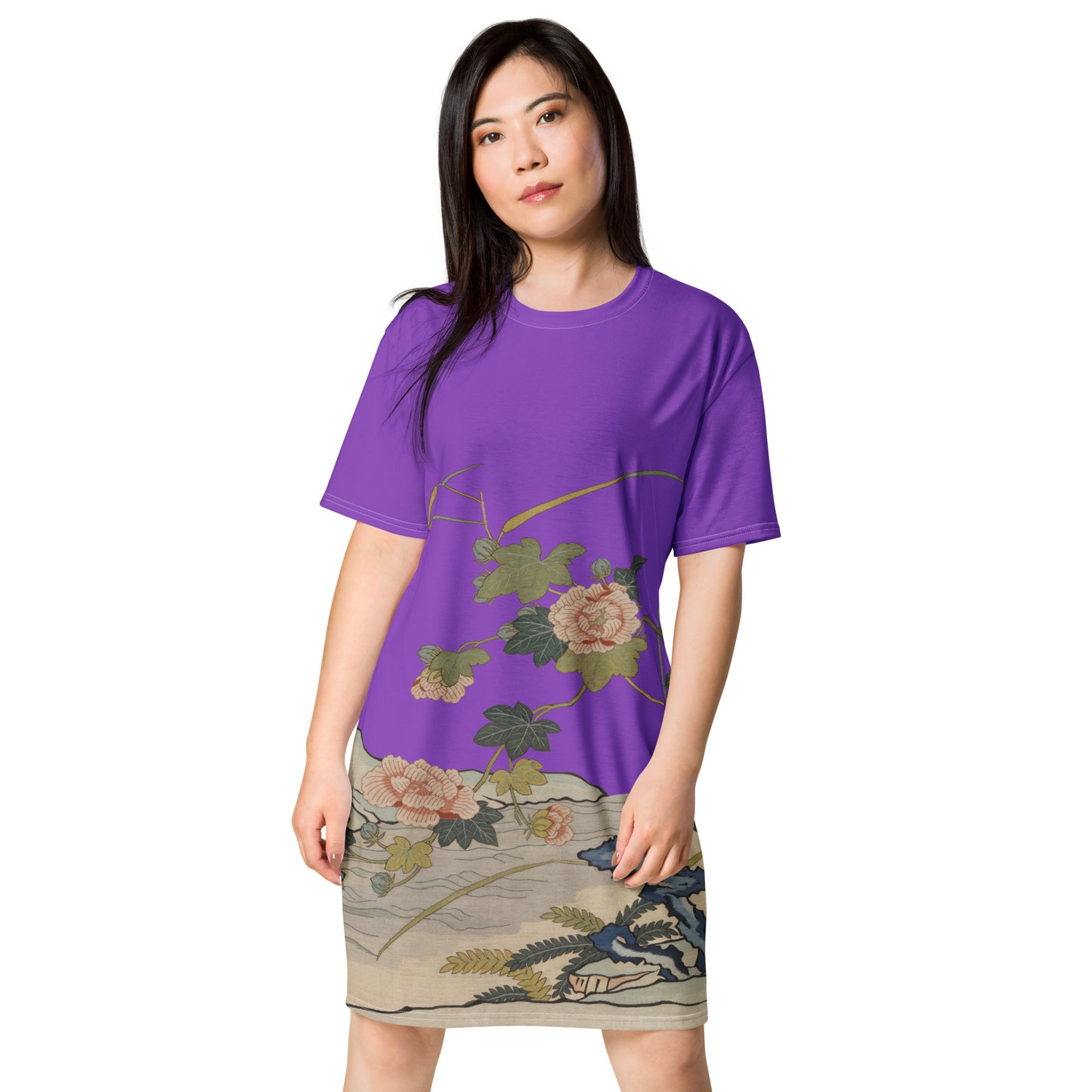 Kesi Flower Album｜Hibiscus by the Water｜T-shirt dress｜Purple