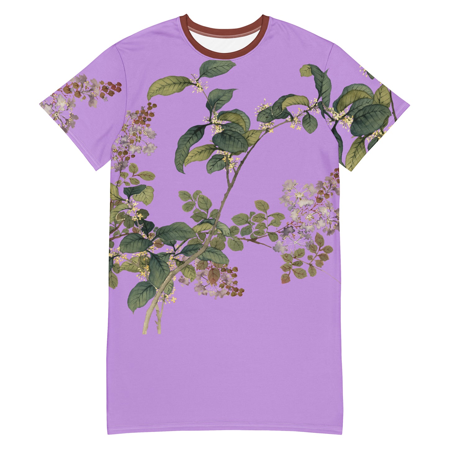 The Spirit of Flowers in Twelve Months｜Osmanthus and Crape Myrtle in Bloom｜T-shirt dress｜Lilac