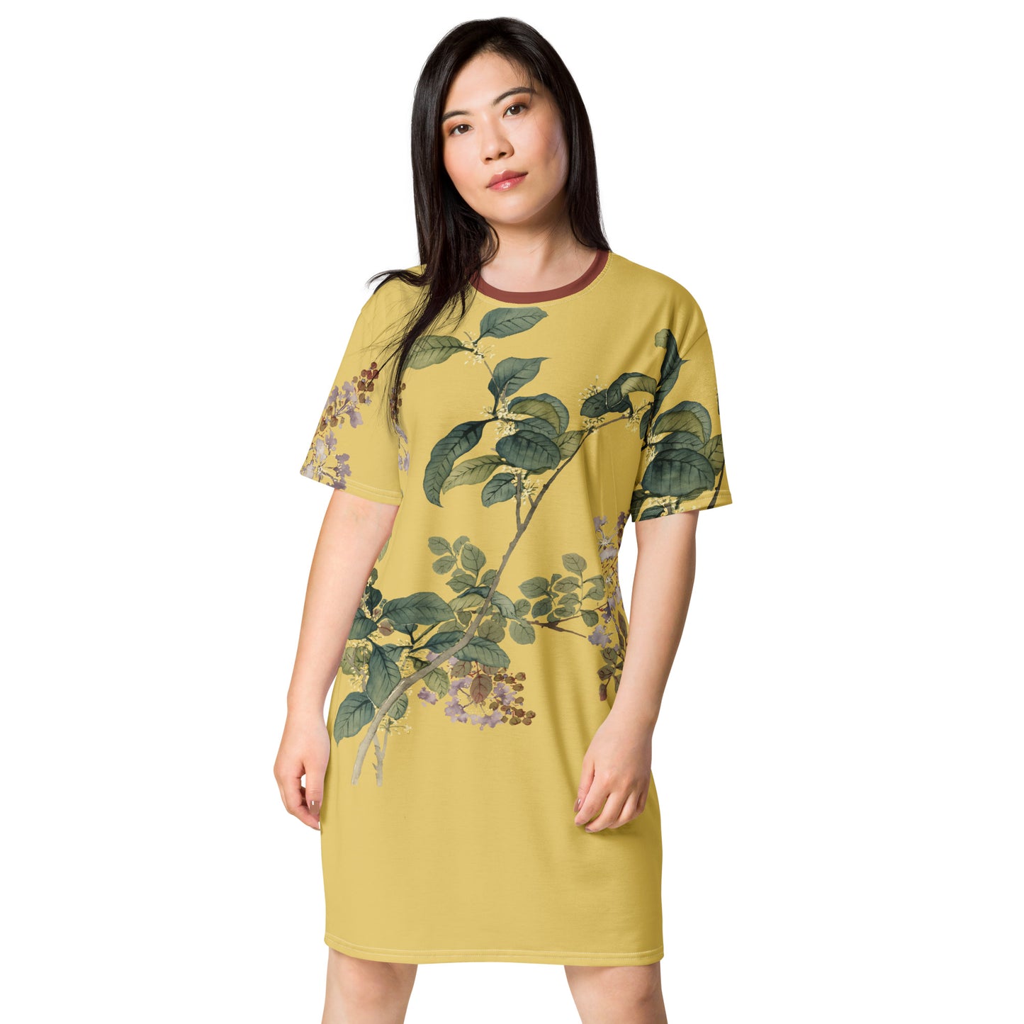 The Spirit of Flowers in Twelve Months｜Osmanthus and Crape Myrtle in Bloom｜T-shirt dress｜Gold