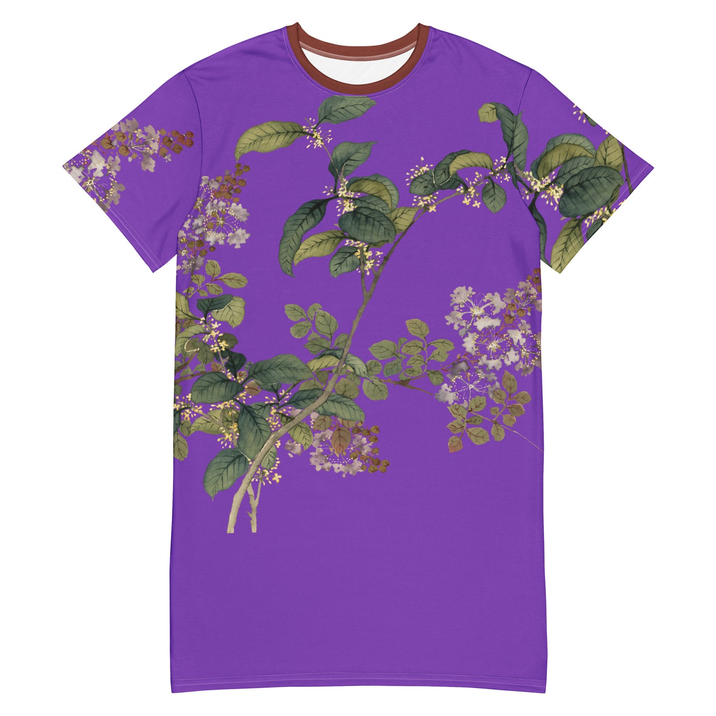 12月の花神様｜Osmanthus and Crape Myrtle in Bloom｜Tシャツドレス｜パープル