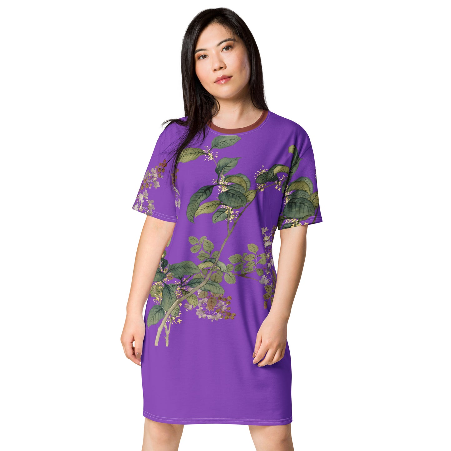 The Spirit of Flowers in Twelve Months｜Osmanthus and Crape Myrtle in Bloom｜T-shirt dress｜Purple