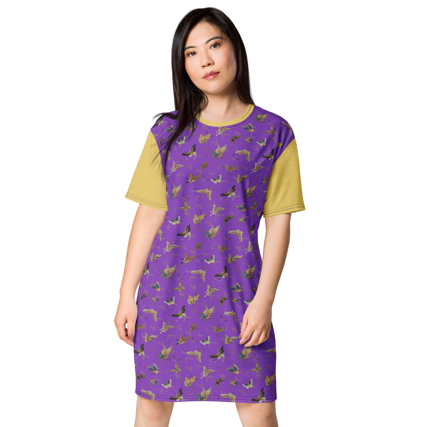 Butterfly dancing｜T-shirt dress｜Purple