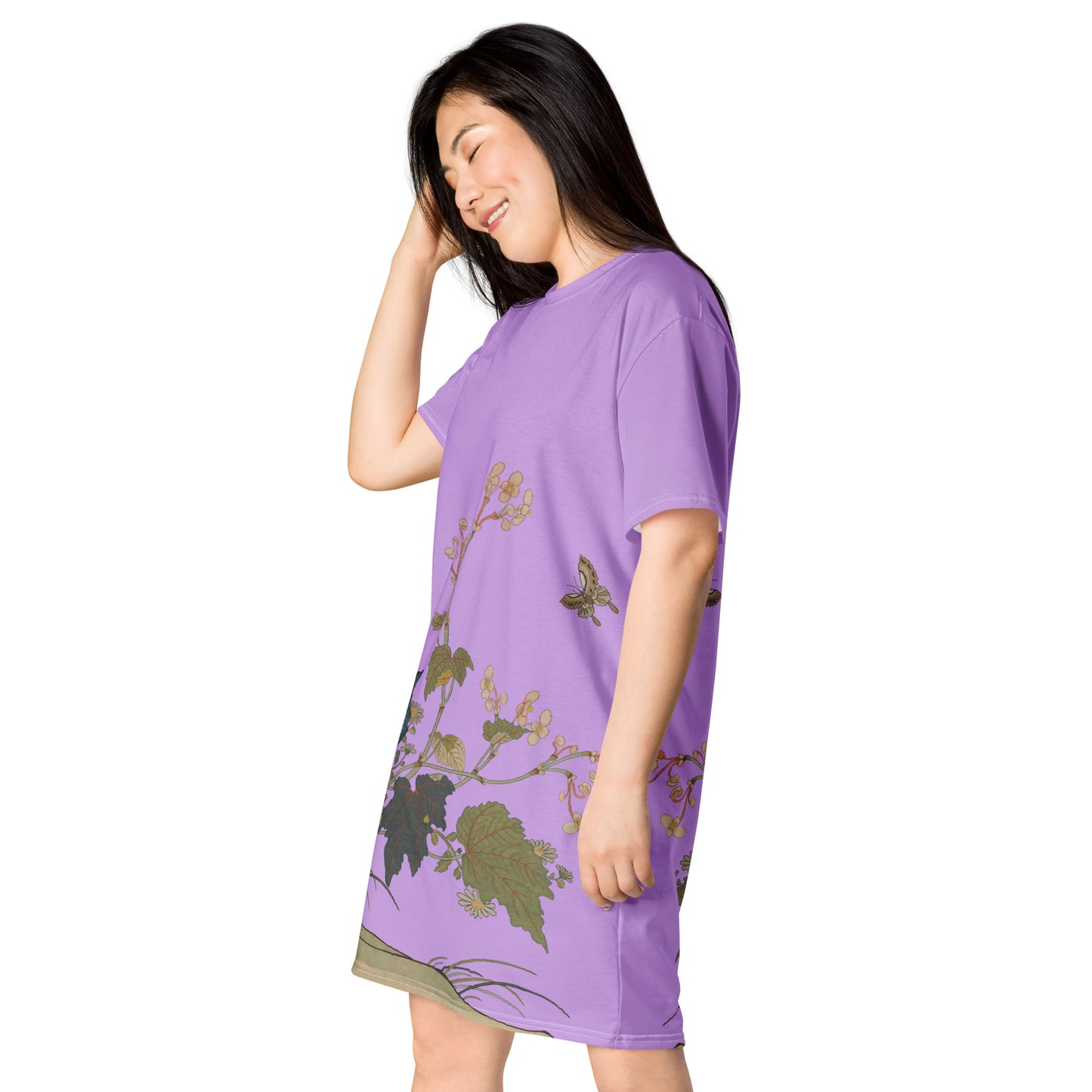 Kesi Flower Album｜Begonia Blossoms｜T-shirt dress｜Lilac