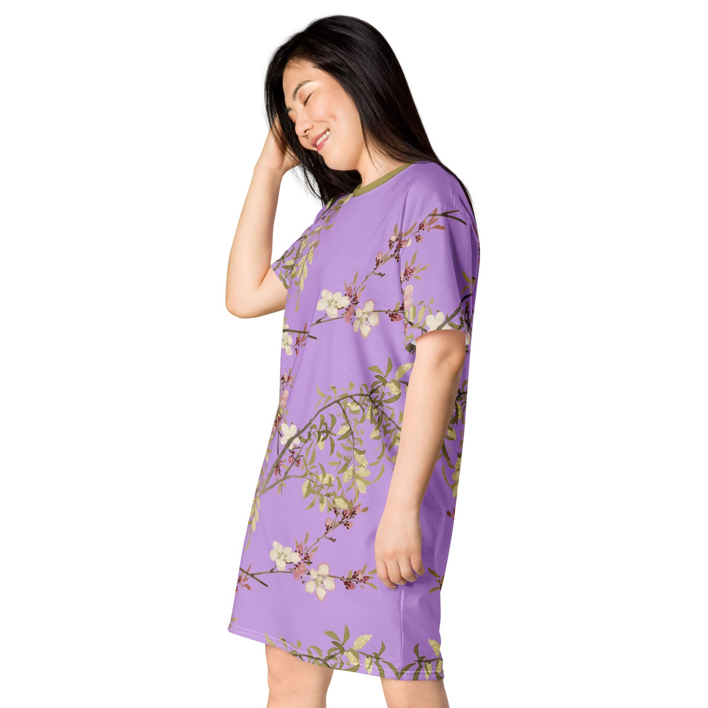 The Spirit of Flowers in Twelve Months｜Willow and Peach Blossom｜T-shirt dress｜Lilac