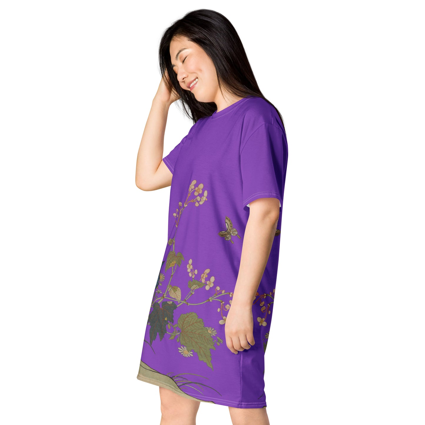 Kesi Flower Album｜Begonia Blossoms｜T-shirt dress｜Purple