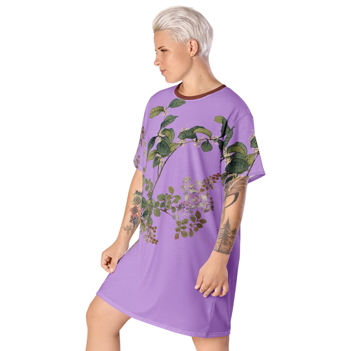 The Spirit of Flowers in Twelve Months｜Osmanthus and Crape Myrtle in Bloom｜T-shirt dress｜Lilac