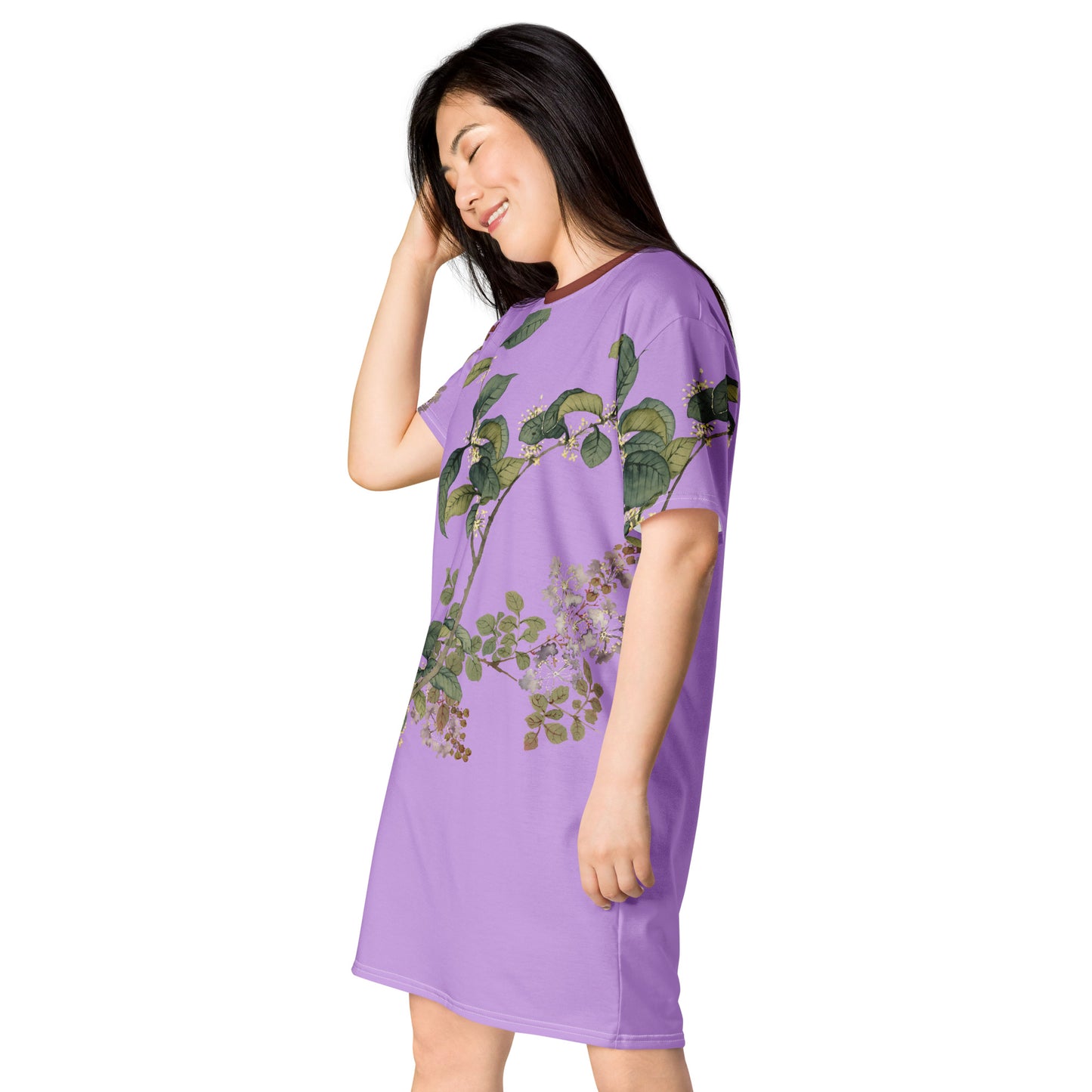 The Spirit of Flowers in Twelve Months｜Osmanthus and Crape Myrtle in Bloom｜T-shirt dress｜Lilac