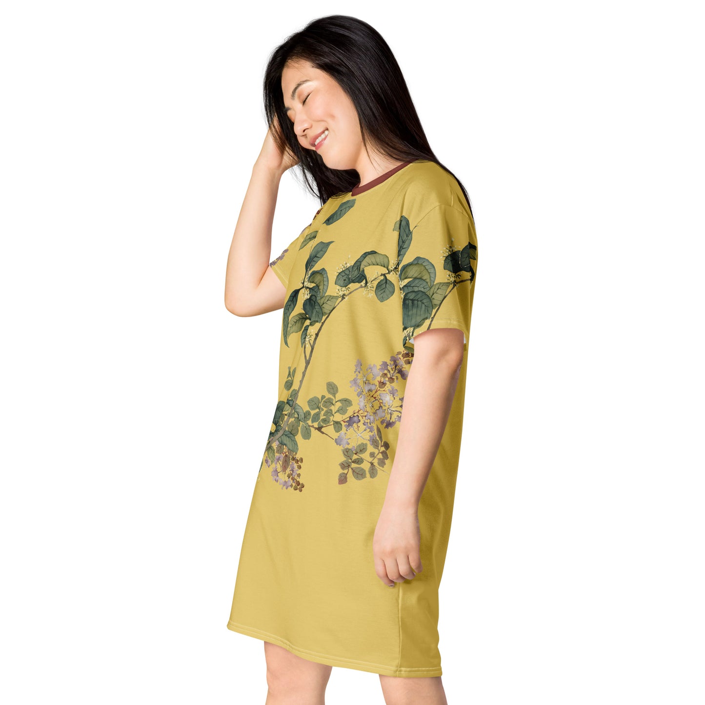 The Spirit of Flowers in Twelve Months｜Osmanthus and Crape Myrtle in Bloom｜T-shirt dress｜Gold