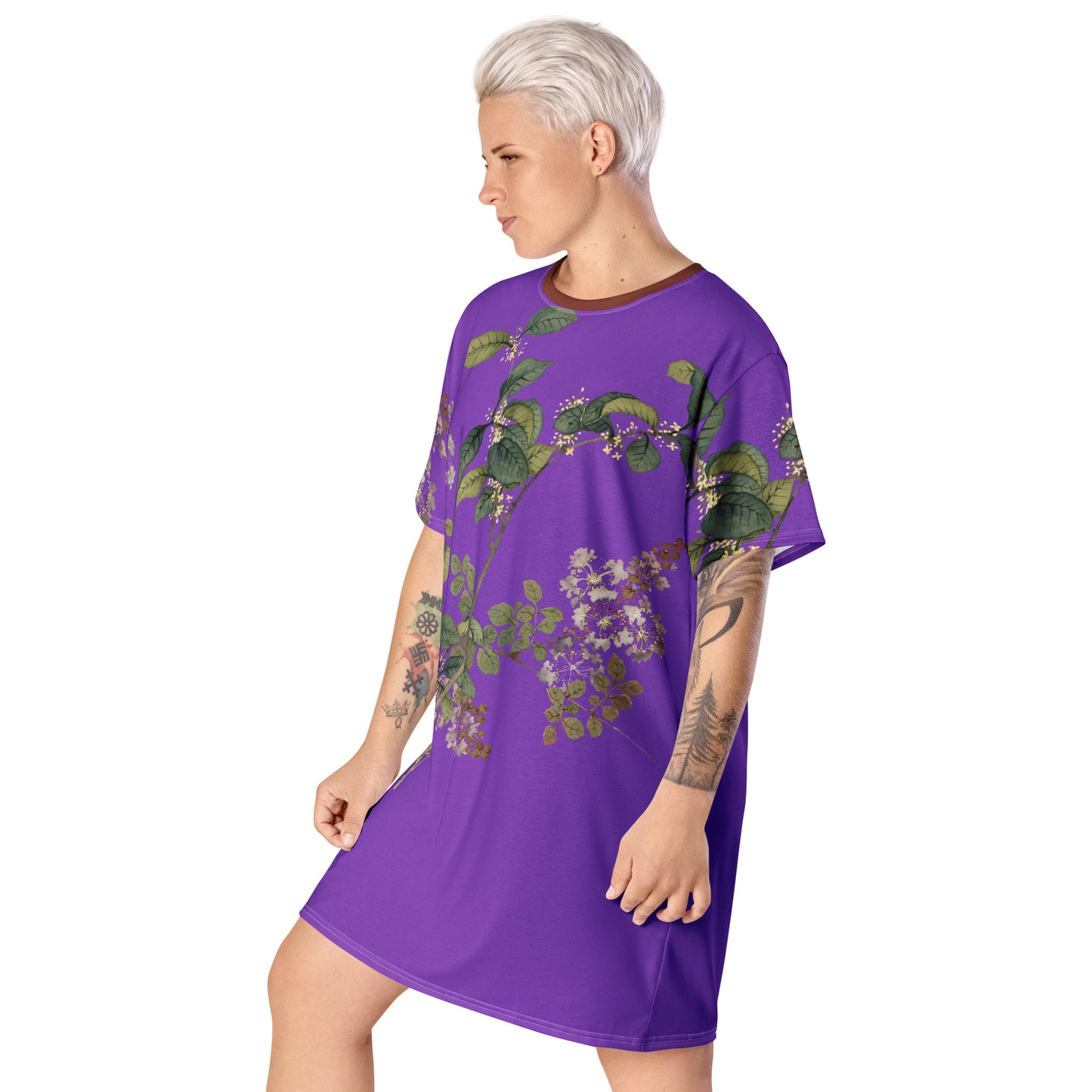 The Spirit of Flowers in Twelve Months｜Osmanthus and Crape Myrtle in Bloom｜T-shirt dress｜Purple