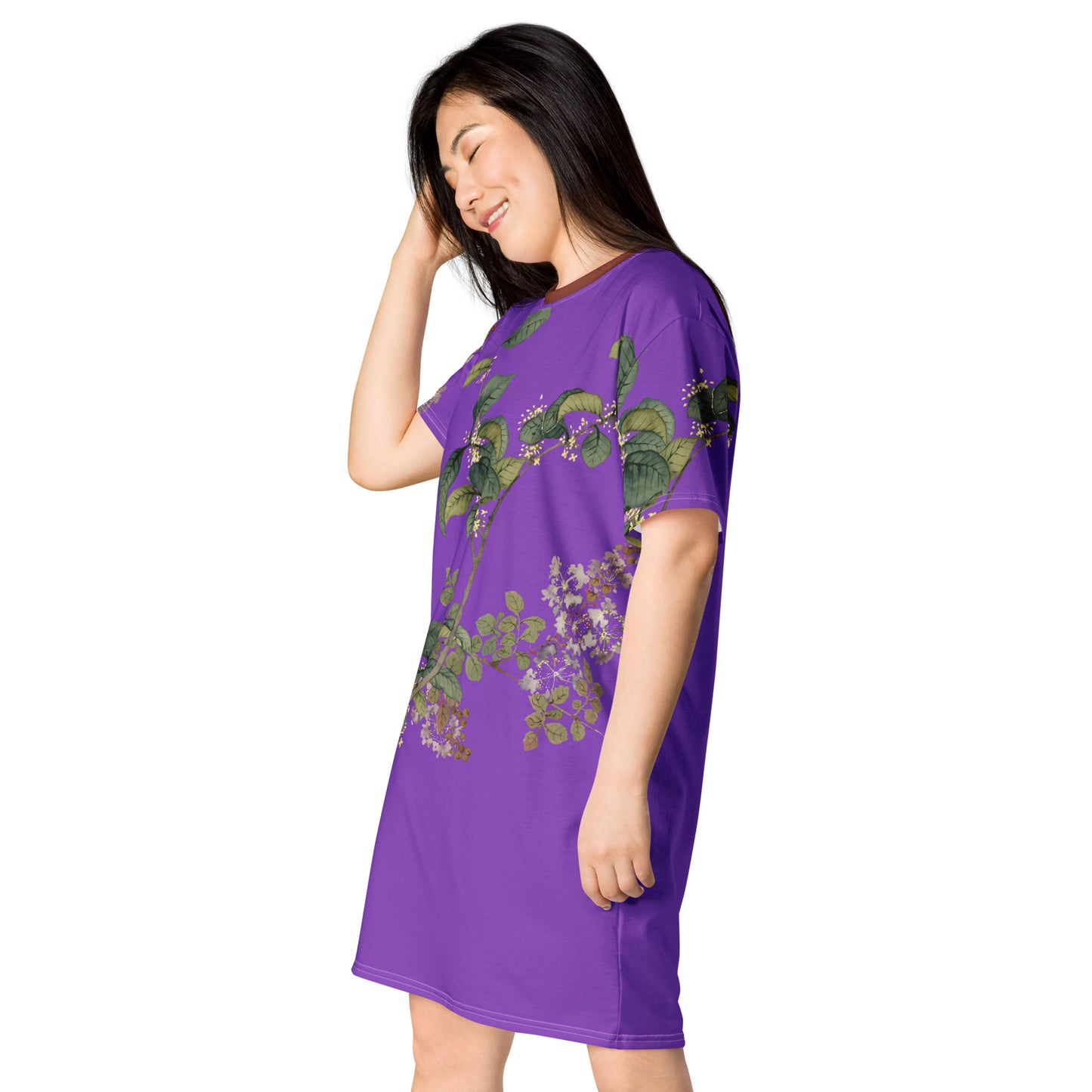 The Spirit of Flowers in Twelve Months｜Osmanthus and Crape Myrtle in Bloom｜T-shirt dress｜Purple