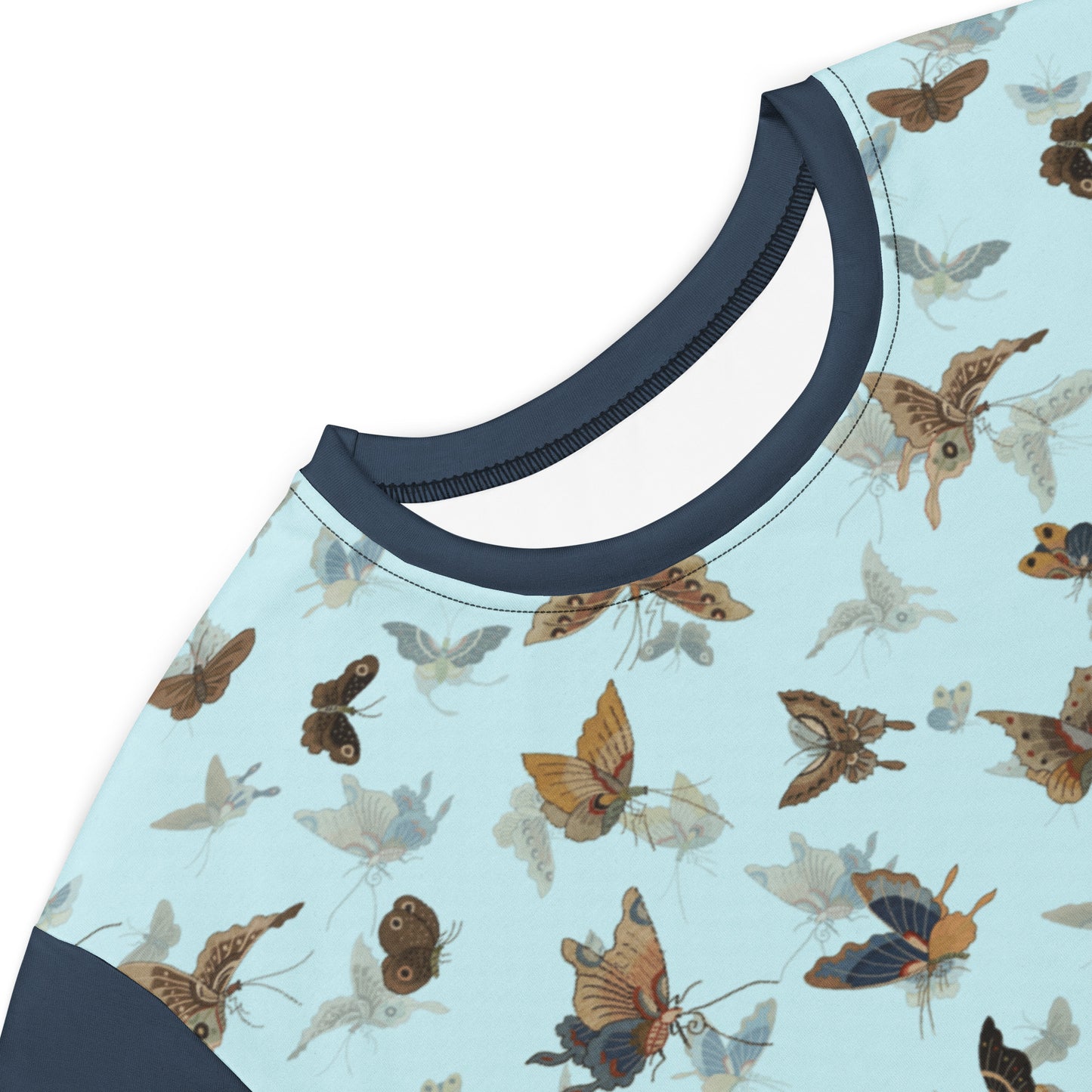 Butterfly dancing｜T-shirt dress｜Aqua blue