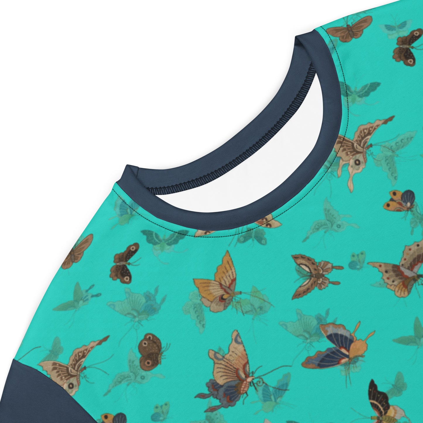 Butterfly dancing｜T-shirt dress｜Turquoise