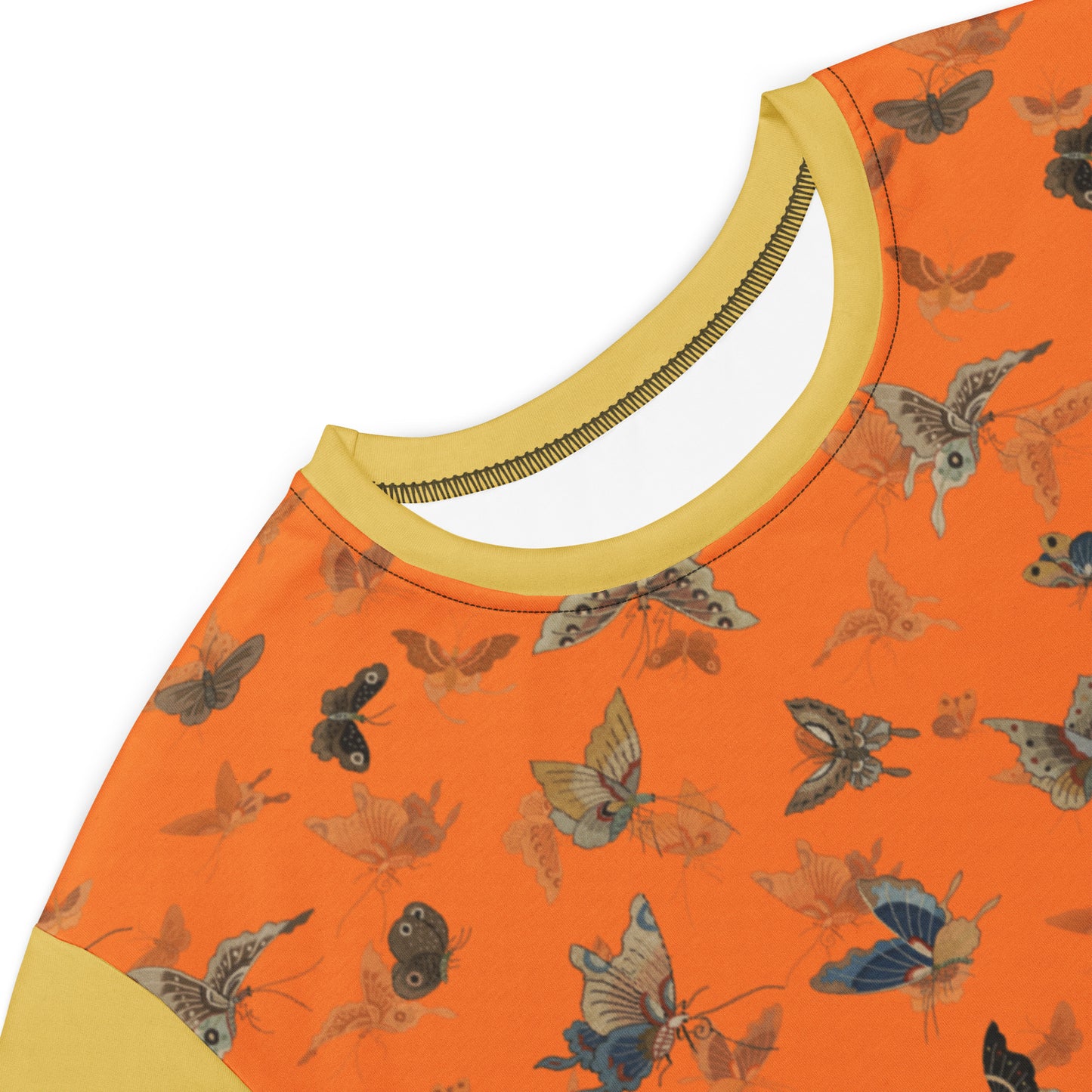 Butterfly dancing｜T-shirt dress｜Orange