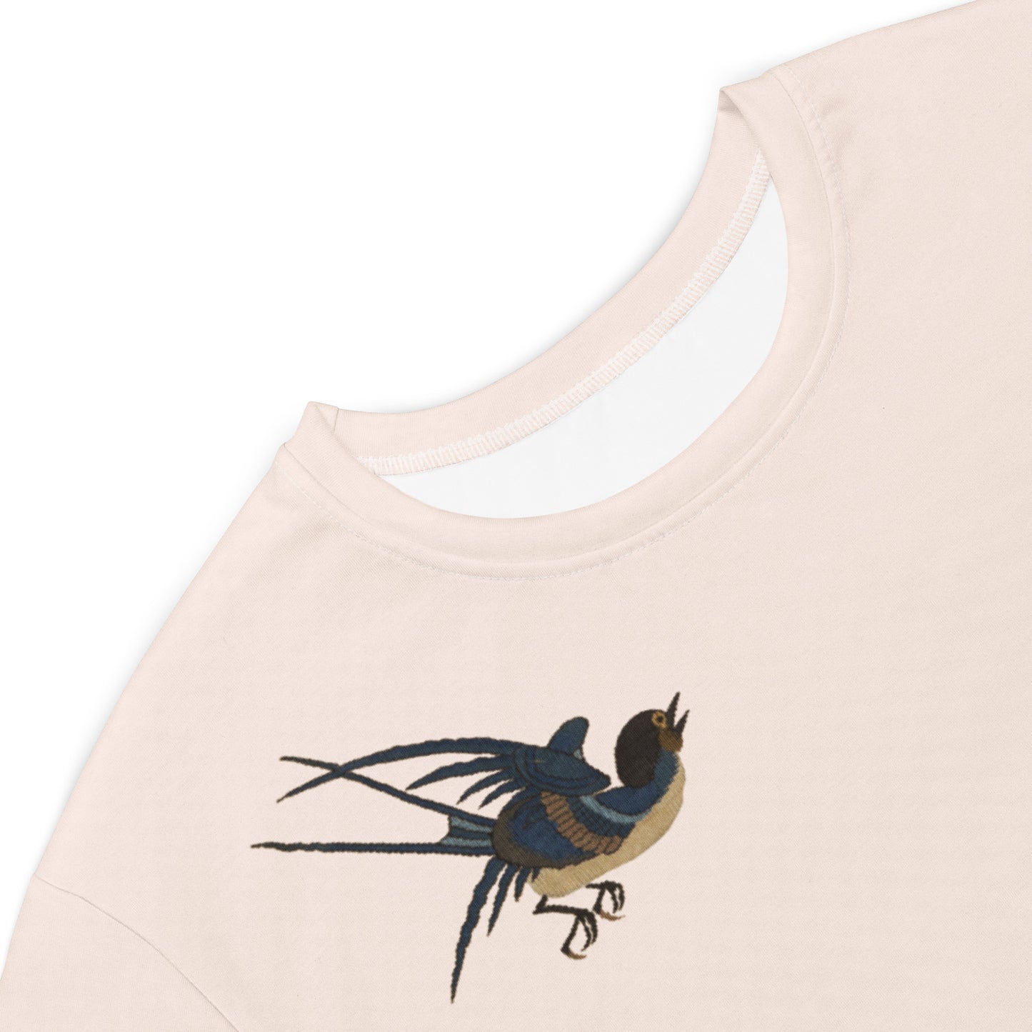 Kesi Flower Album｜Swallow in Flight, Harbinger of Spring｜Tシャツワンピース｜フィッシュベリーホワイト