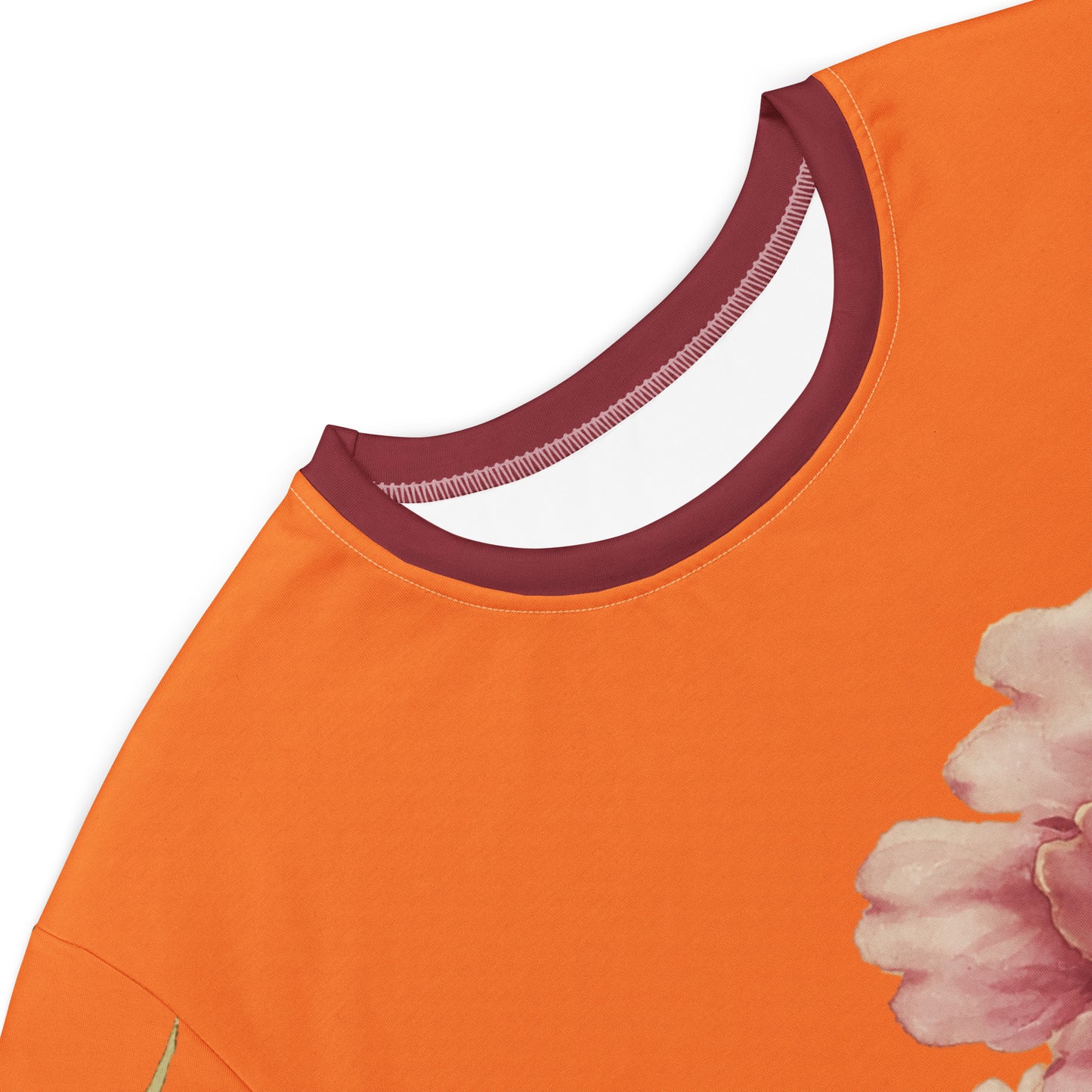 The Spirit of Flowers in Twelve Months｜Orchid and Tree Peony in Bloom｜T-shirt dress｜Orange