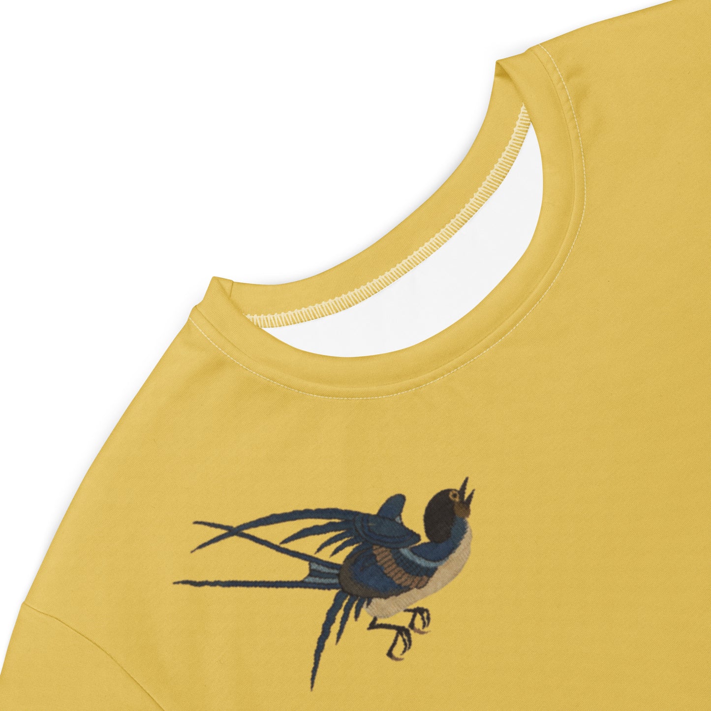 タペストリーの花｜Swallow in Flight, Harbinger of Spring｜Tシャツドレス｜ゴールド