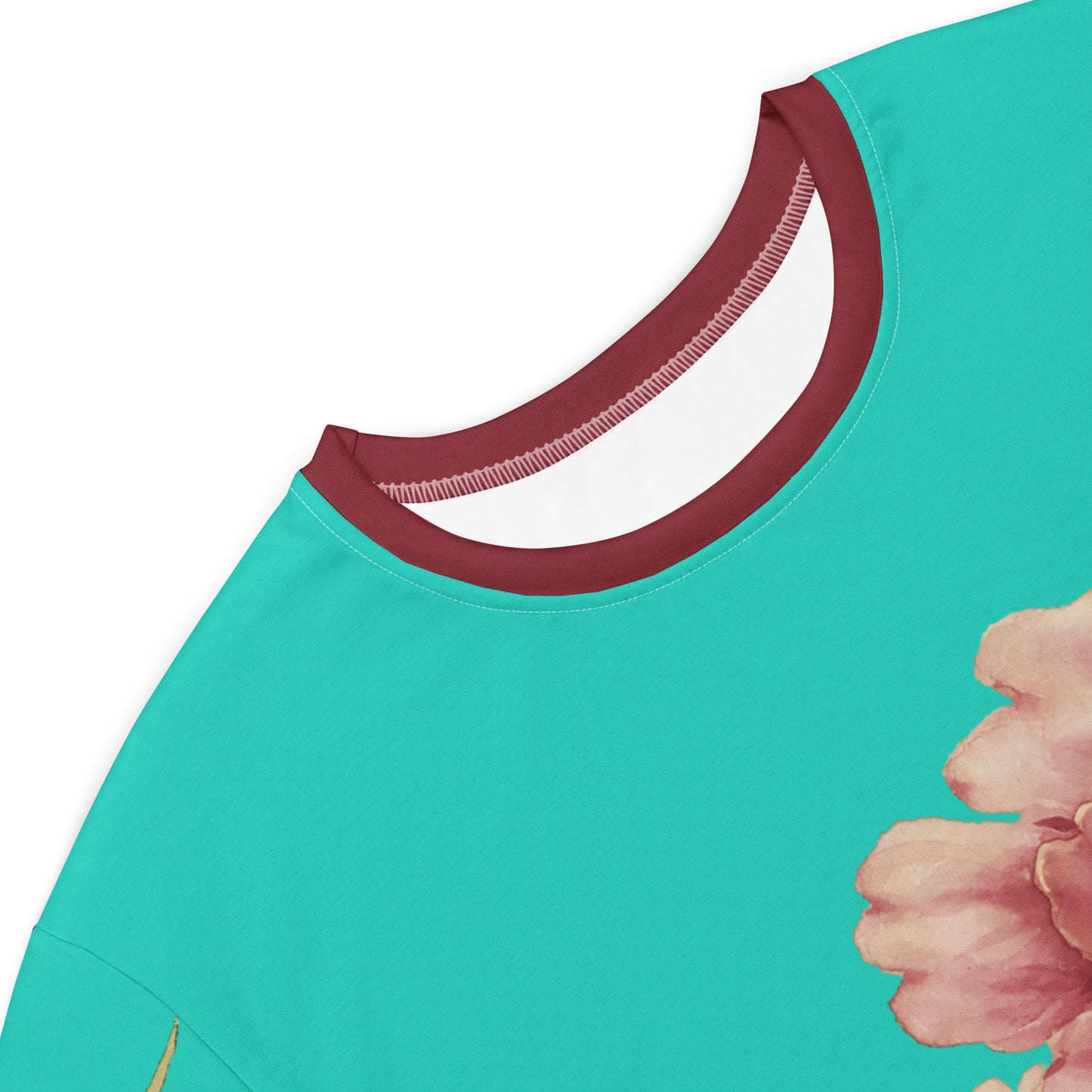 The Spirit of Flowers in Twelve Months｜Orchid and Tree Peony in Bloom｜T-shirt dress｜Turquoise