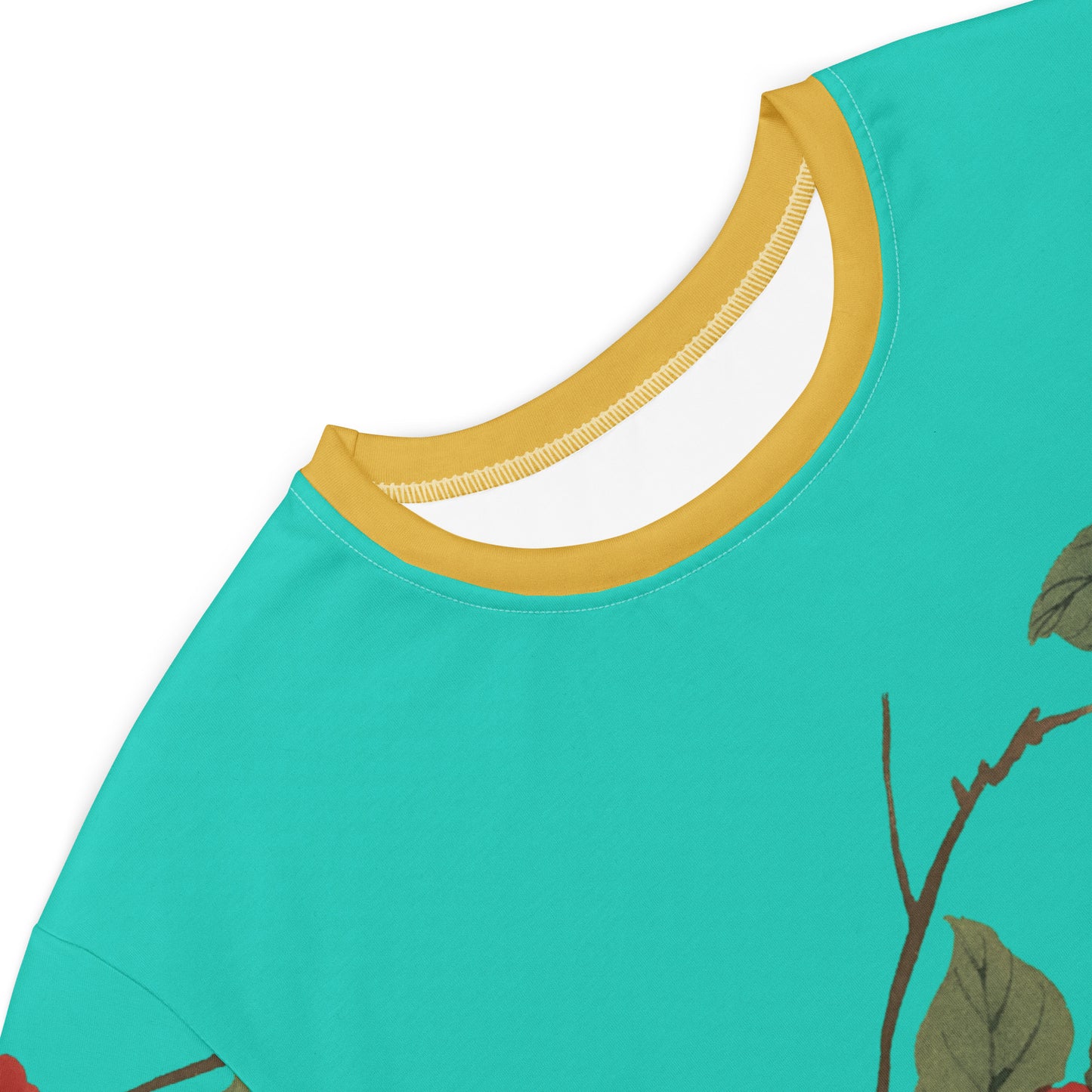 The Spirit of Flowers in Twelve Months｜Narcissus and Camelia in Bloom｜T-shirt dress｜Turquoise