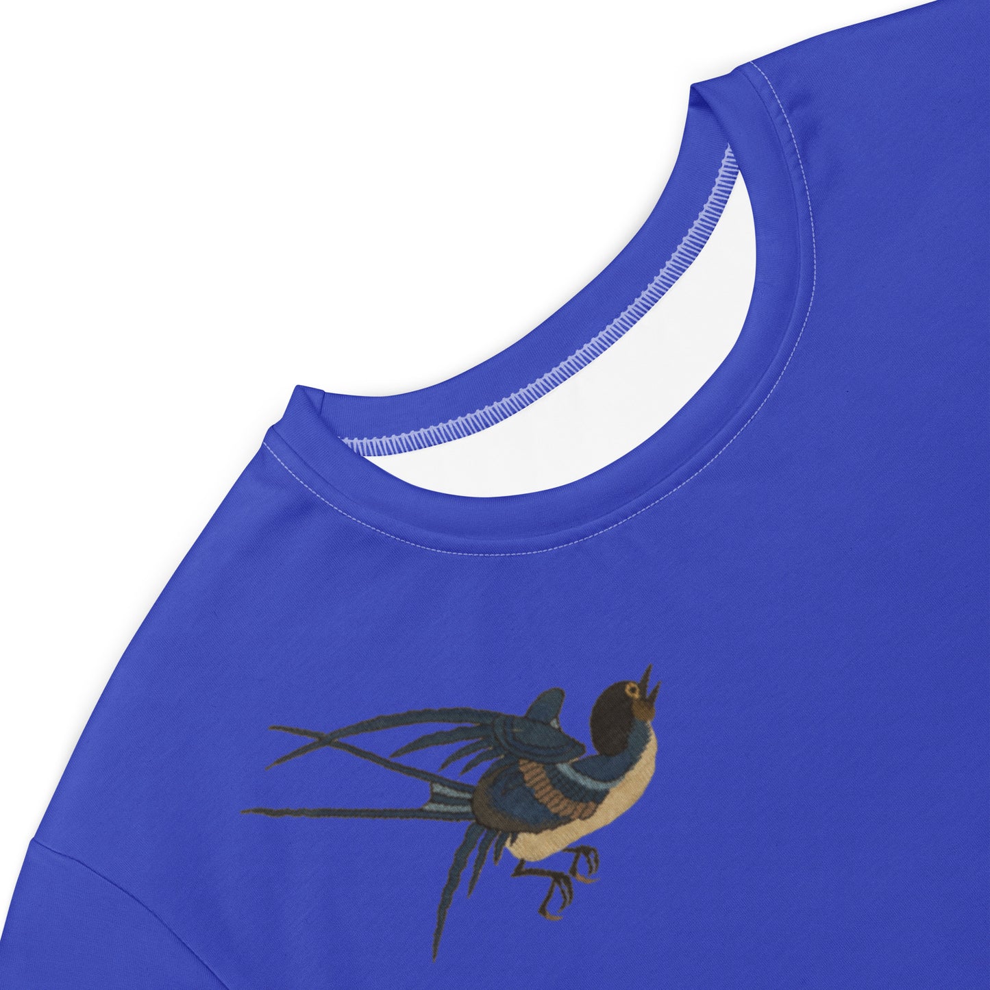 Kesi Flower Album｜Swallow in Flight, Harbinger of Spring｜T-shirt dress｜Royal blue