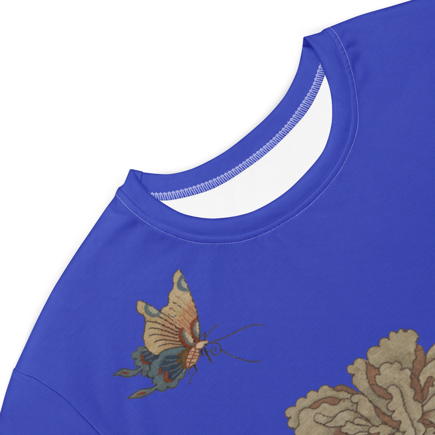 Kesi Flower Album｜Peonies and Butterfly｜T-shirt dress｜Royal blue