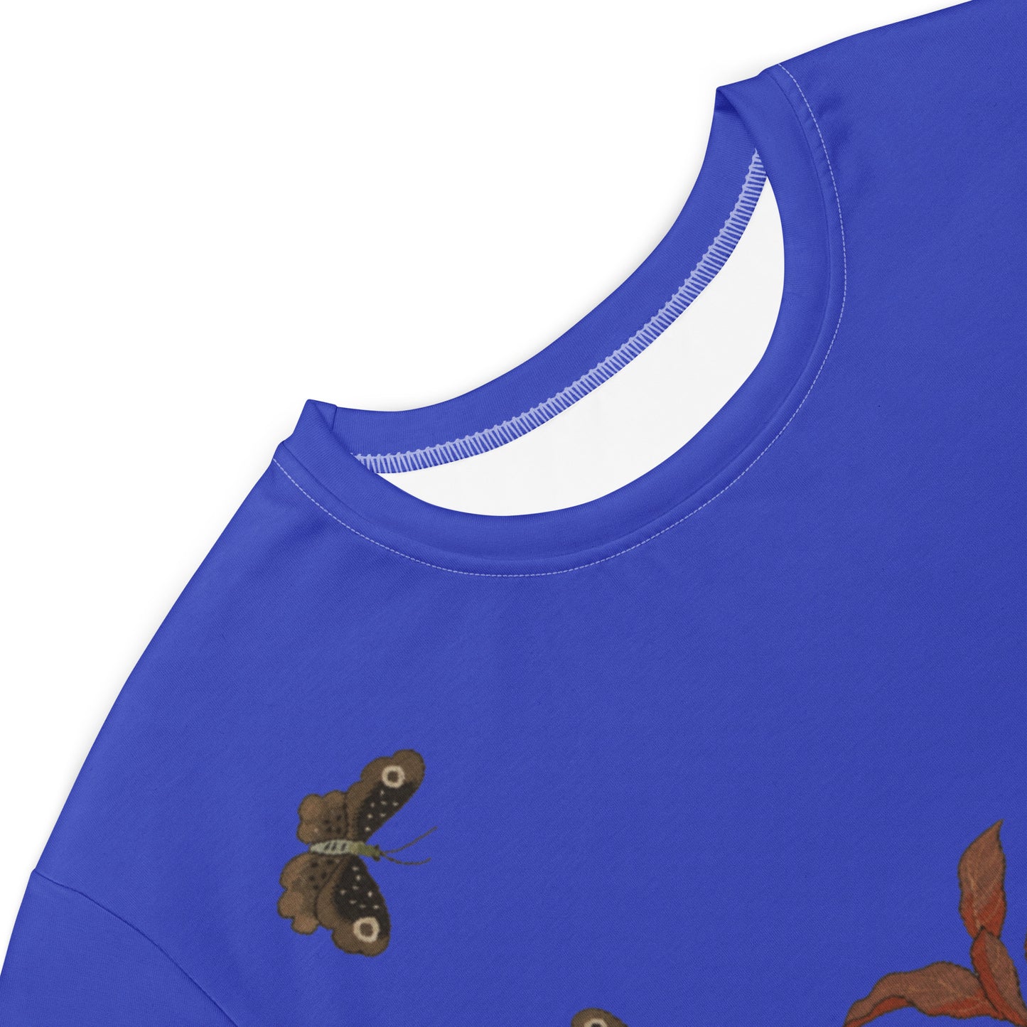 Kesi Flower Album｜Butterflies and Flowers｜T-shirt dress｜Royal blue