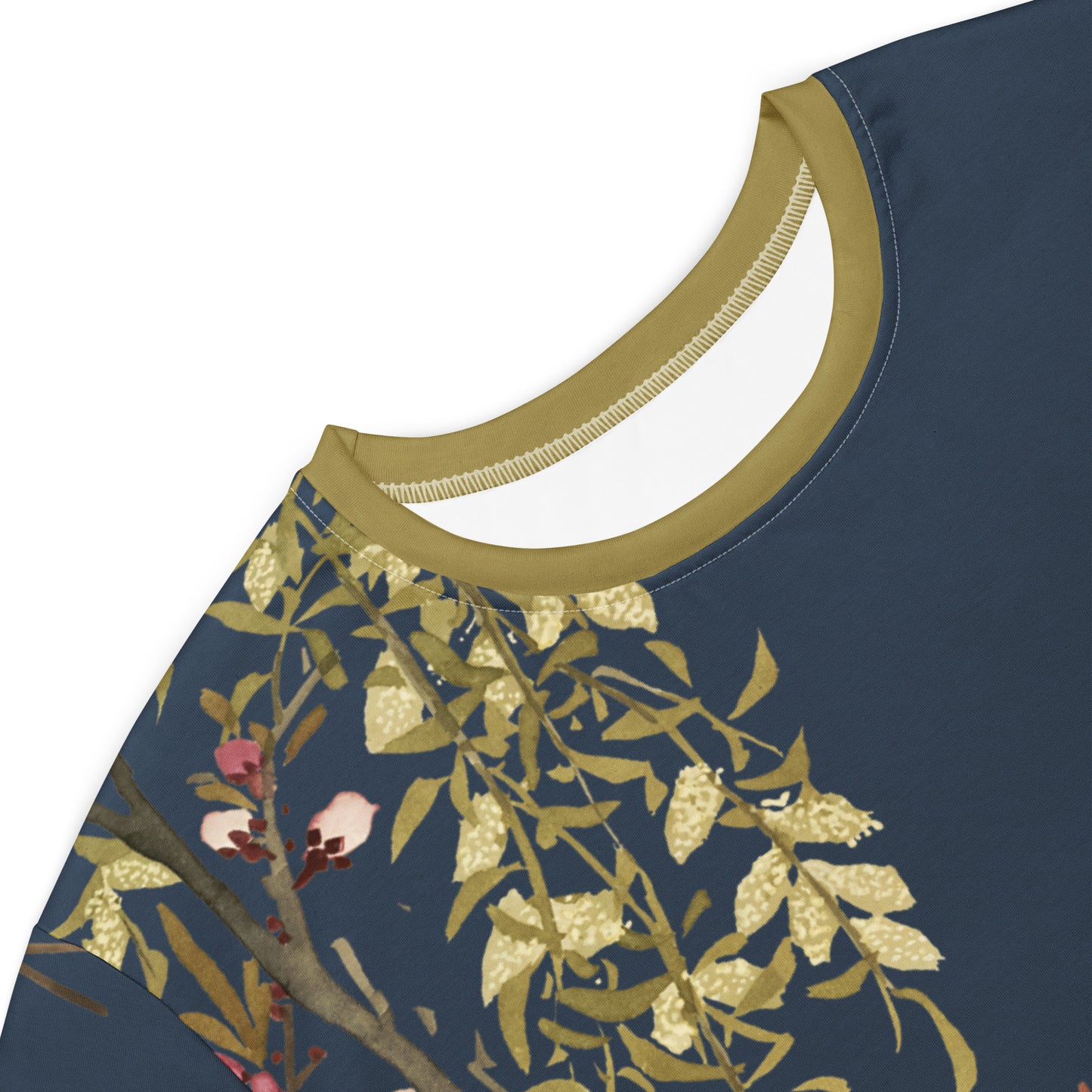 The Spirit of Flowers in Twelve Months｜Willow and Peach Blossom｜T-shirt dress｜Dark blue