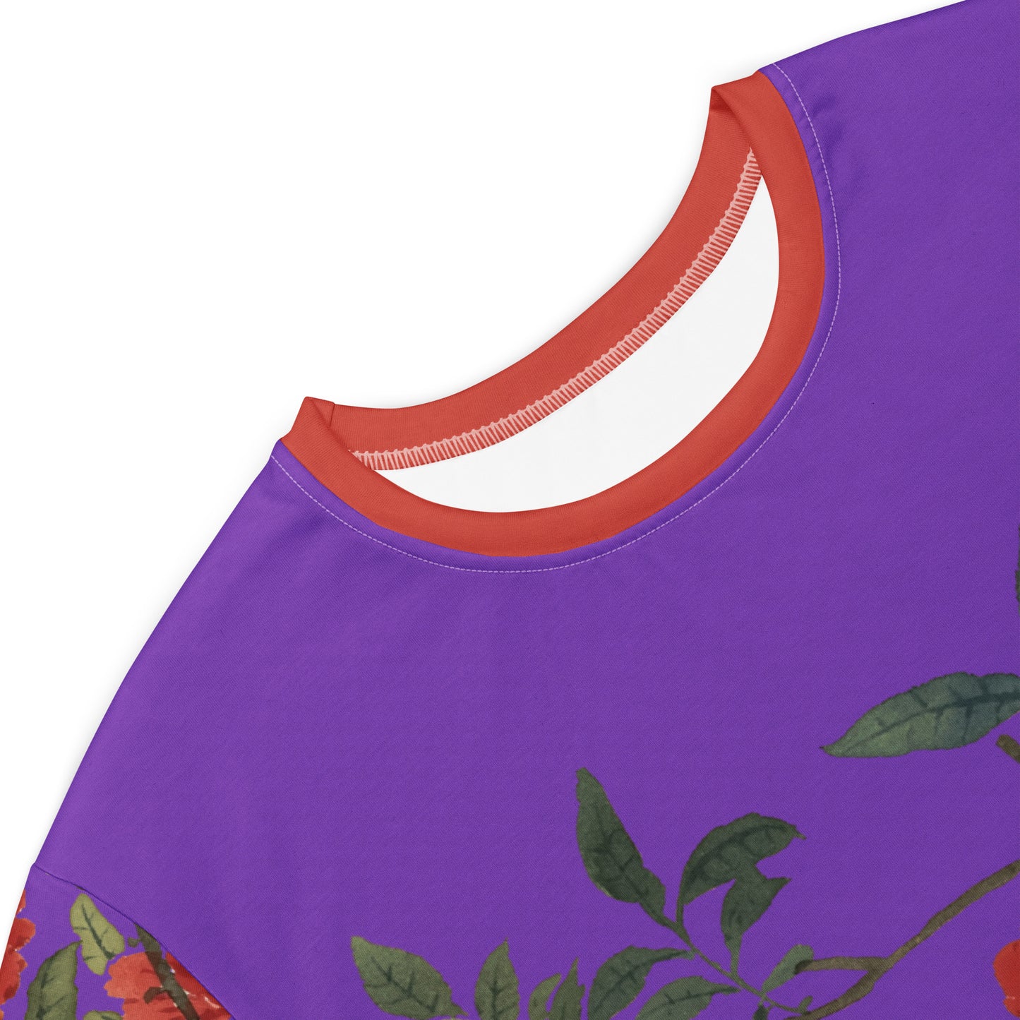 The Spirit of Flowers in Twelve Months｜Hollyhock and Pomegranate in Bloom｜T-shirt dress｜Purple