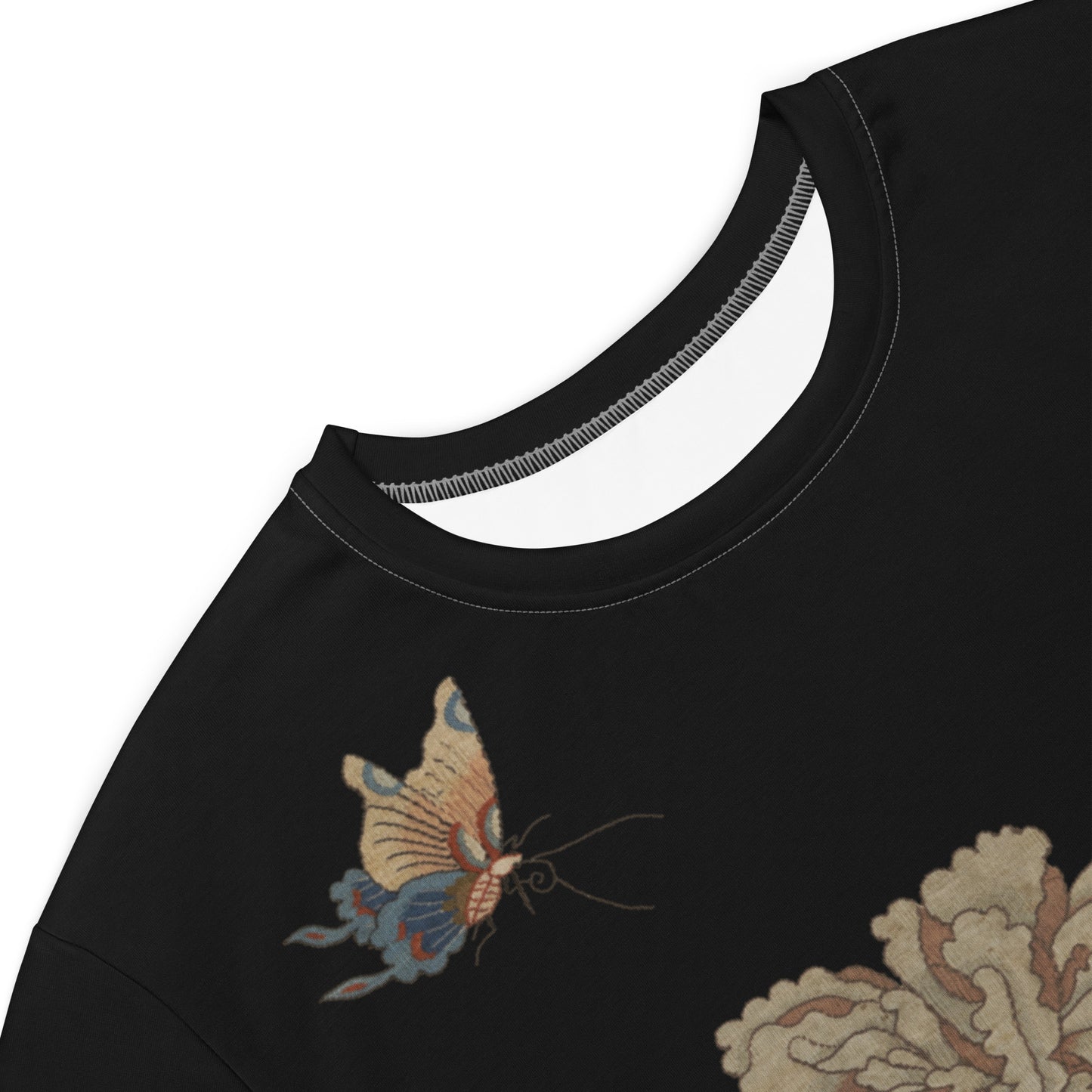 Kesi Flower Album｜Peonies and Butterfly｜T-shirt dress｜Black