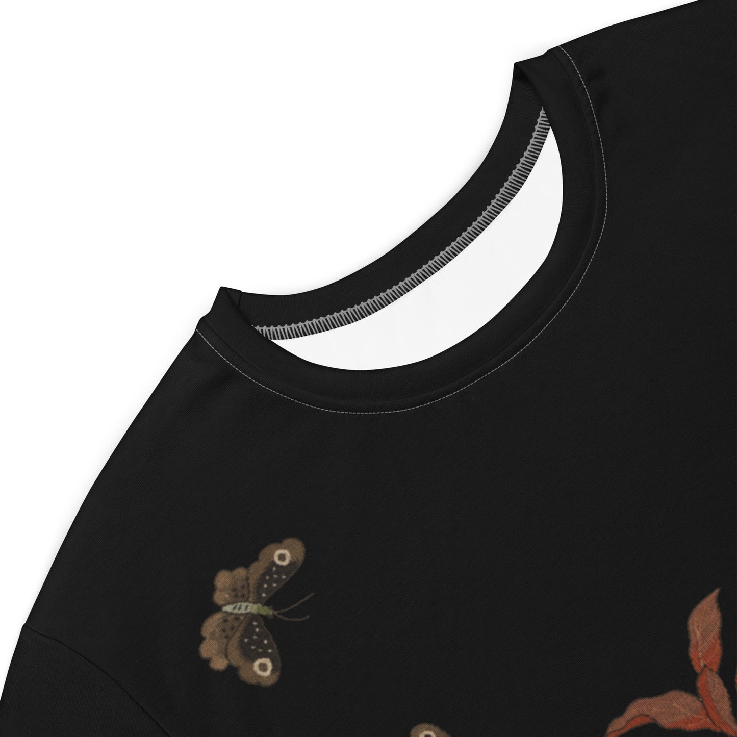 Kesi Flower Album｜Butterflies and Flowers｜T-shirt dress｜Black