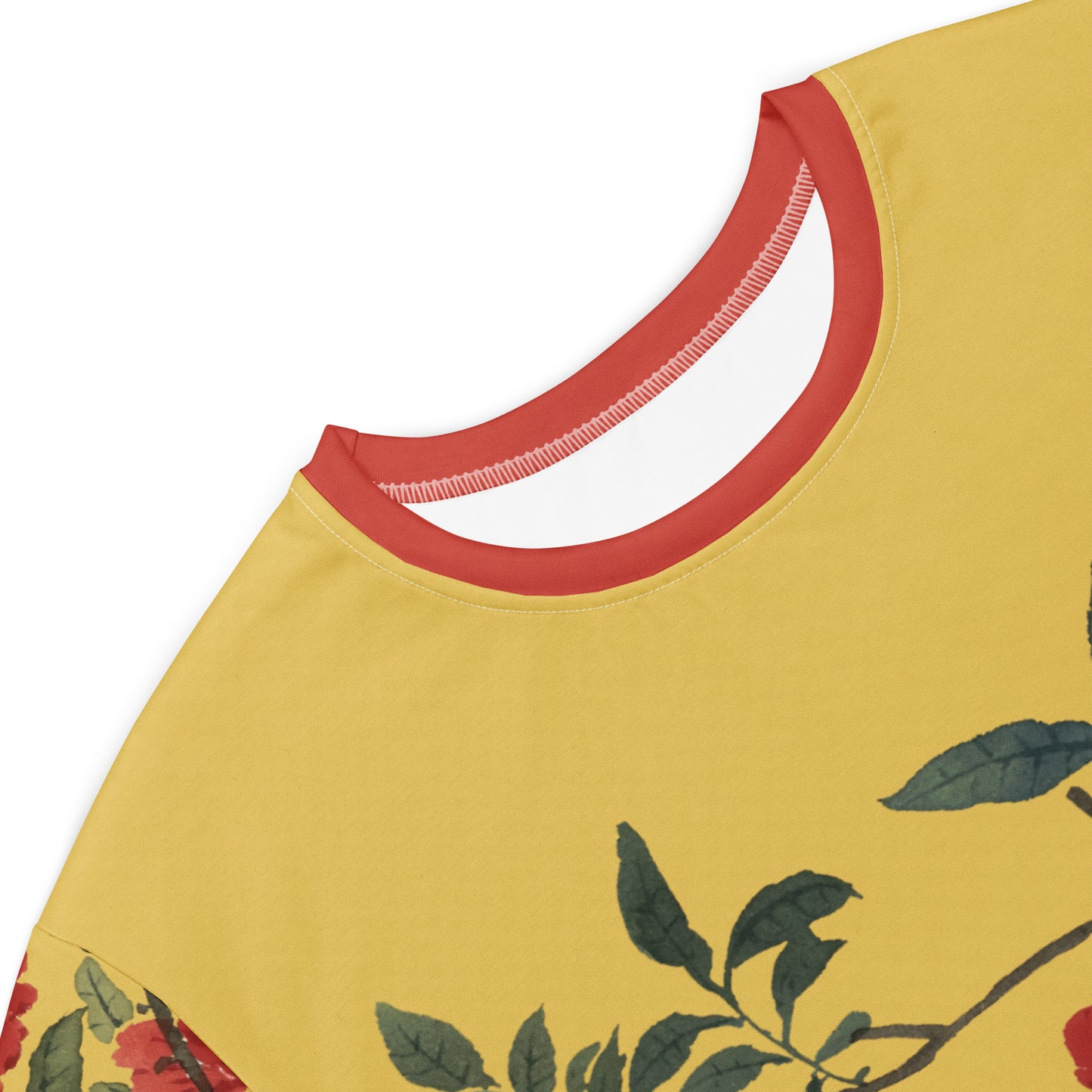 The Spirit of Flowers in Twelve Months｜Hollyhock and Pomegranate in Bloom｜T-shirt dress｜Gold