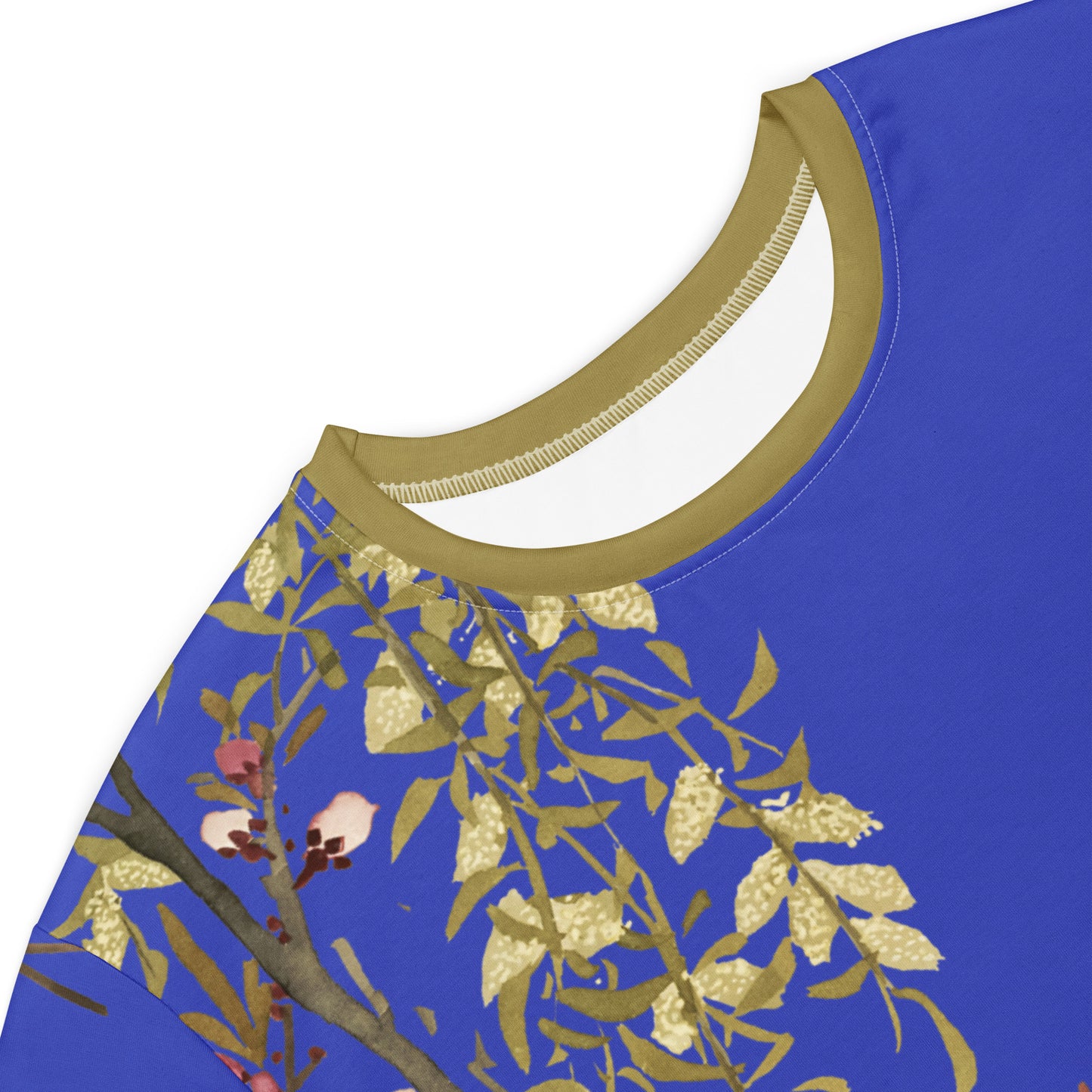 The Spirit of Flowers in Twelve Months｜Willow and Peach Blossom｜T-shirt dress｜Royal blue