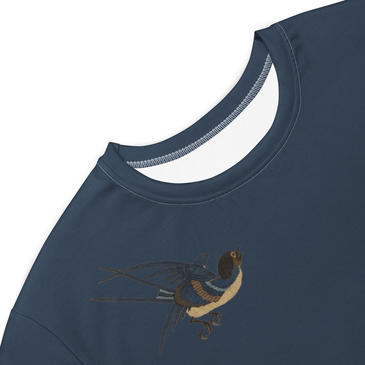 Kesi Flower Album｜Swallow in Flight, Harbinger of Spring｜T-shirt dress｜Dark blue