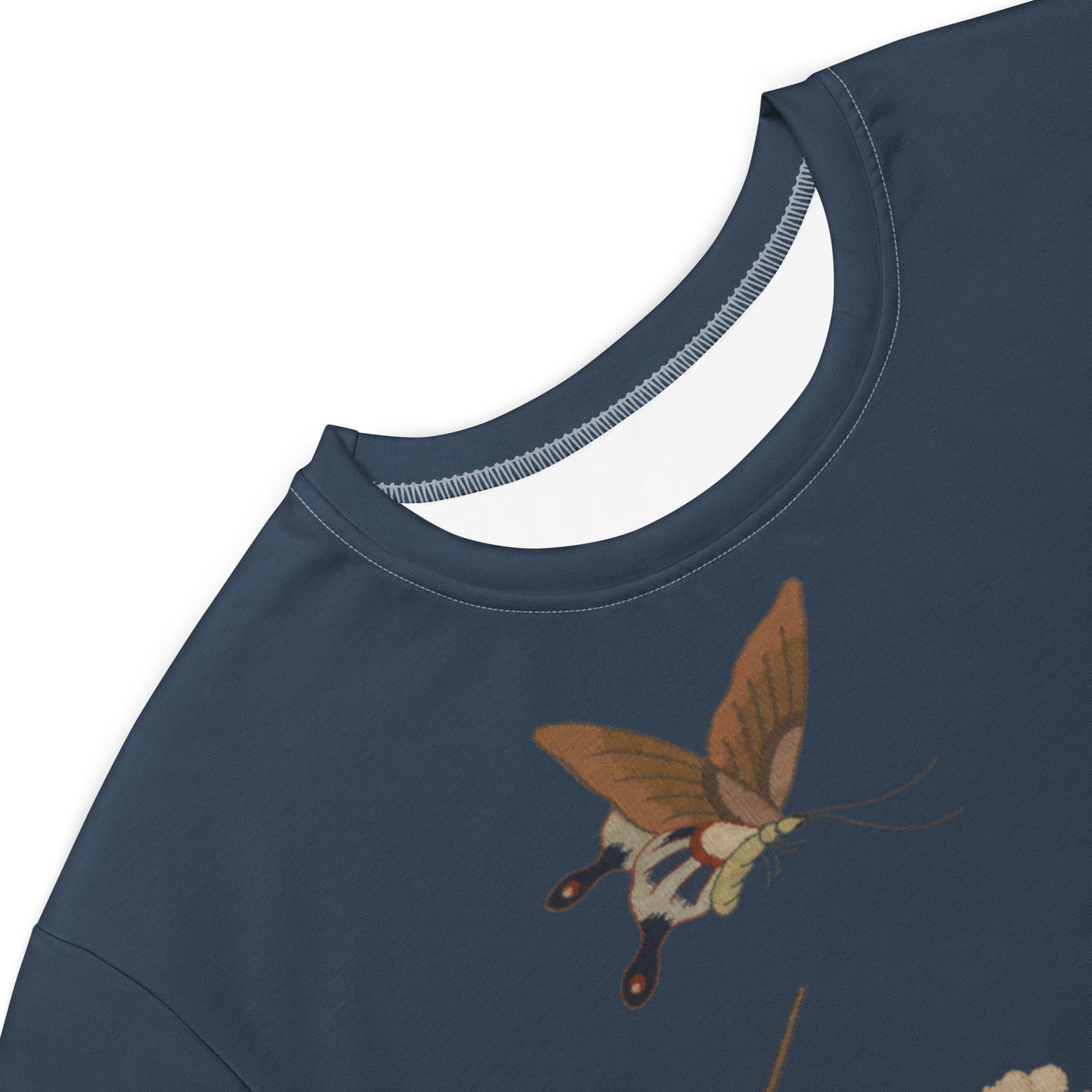 Kesi Flower Album｜Plum Blossoms and Butterfly｜T-shirt dress｜Dark blue