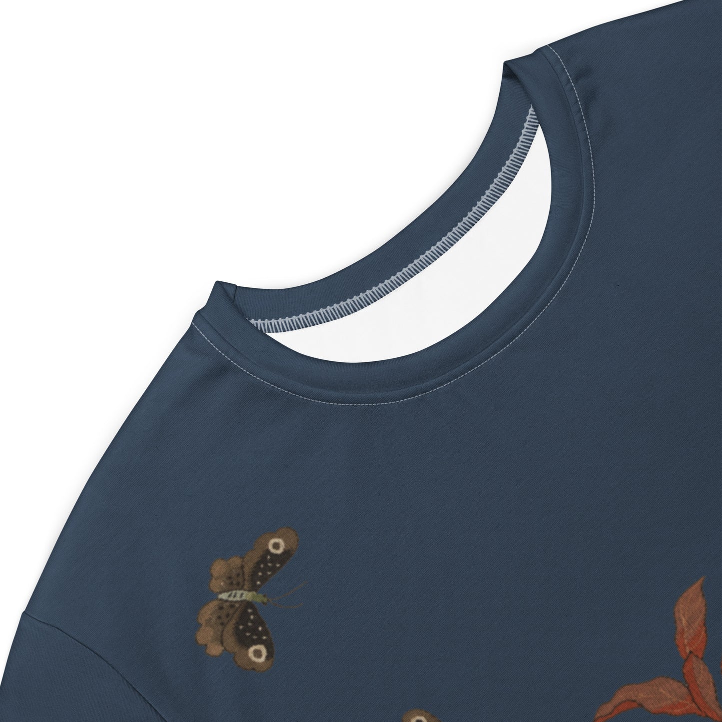 Kesi Flower Album｜Butterflies and Flowers｜T-shirt dress｜Dark blue