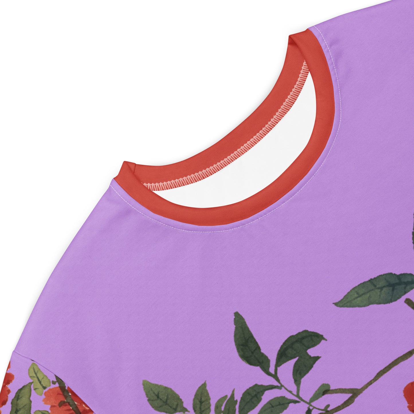 The Spirit of Flowers in Twelve Months｜Hollyhock and Pomegranate in Bloom｜T-shirt dress｜Lilac