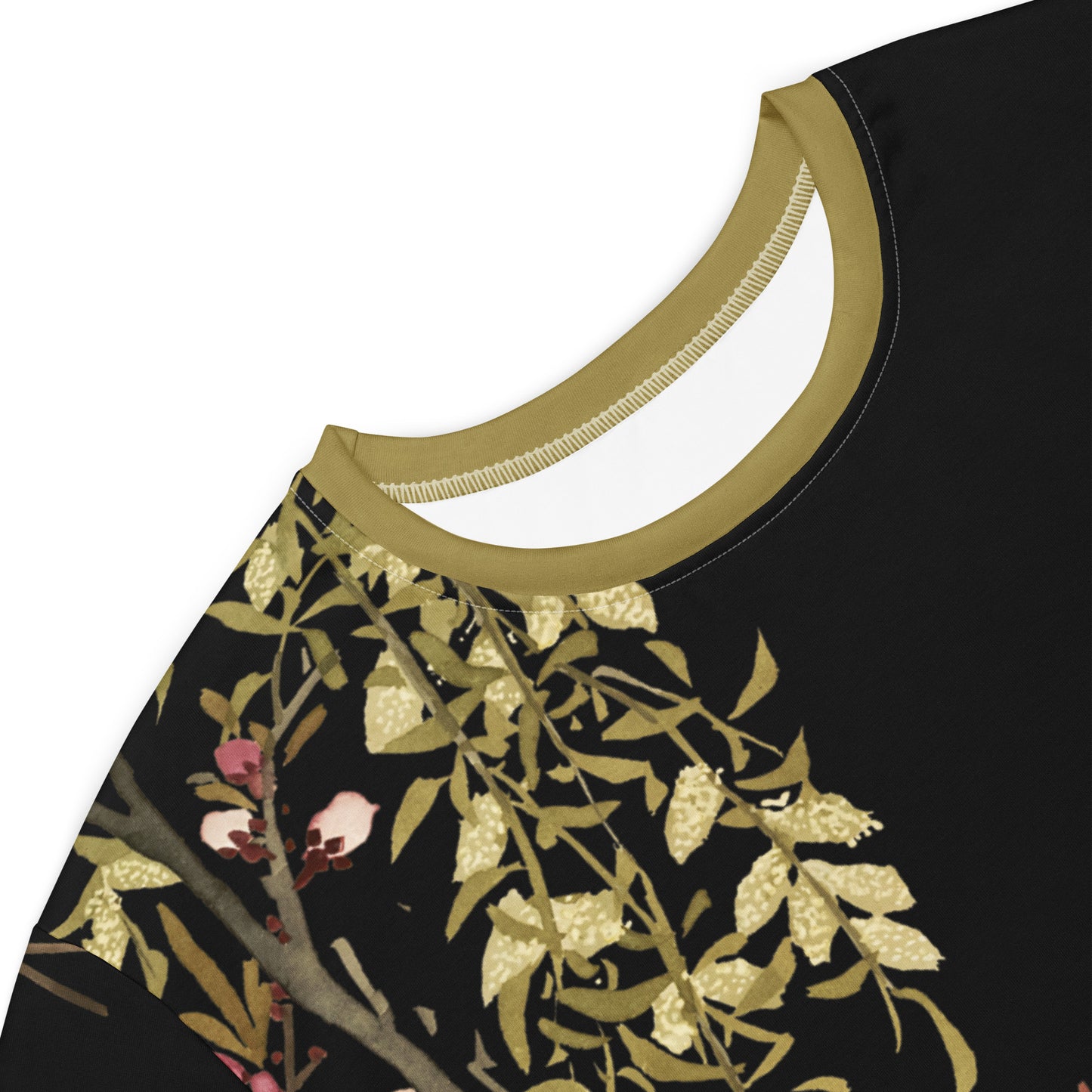 The Spirit of Flowers in Twelve Months｜Willow and Peach Blossom｜T-shirt dress｜Black