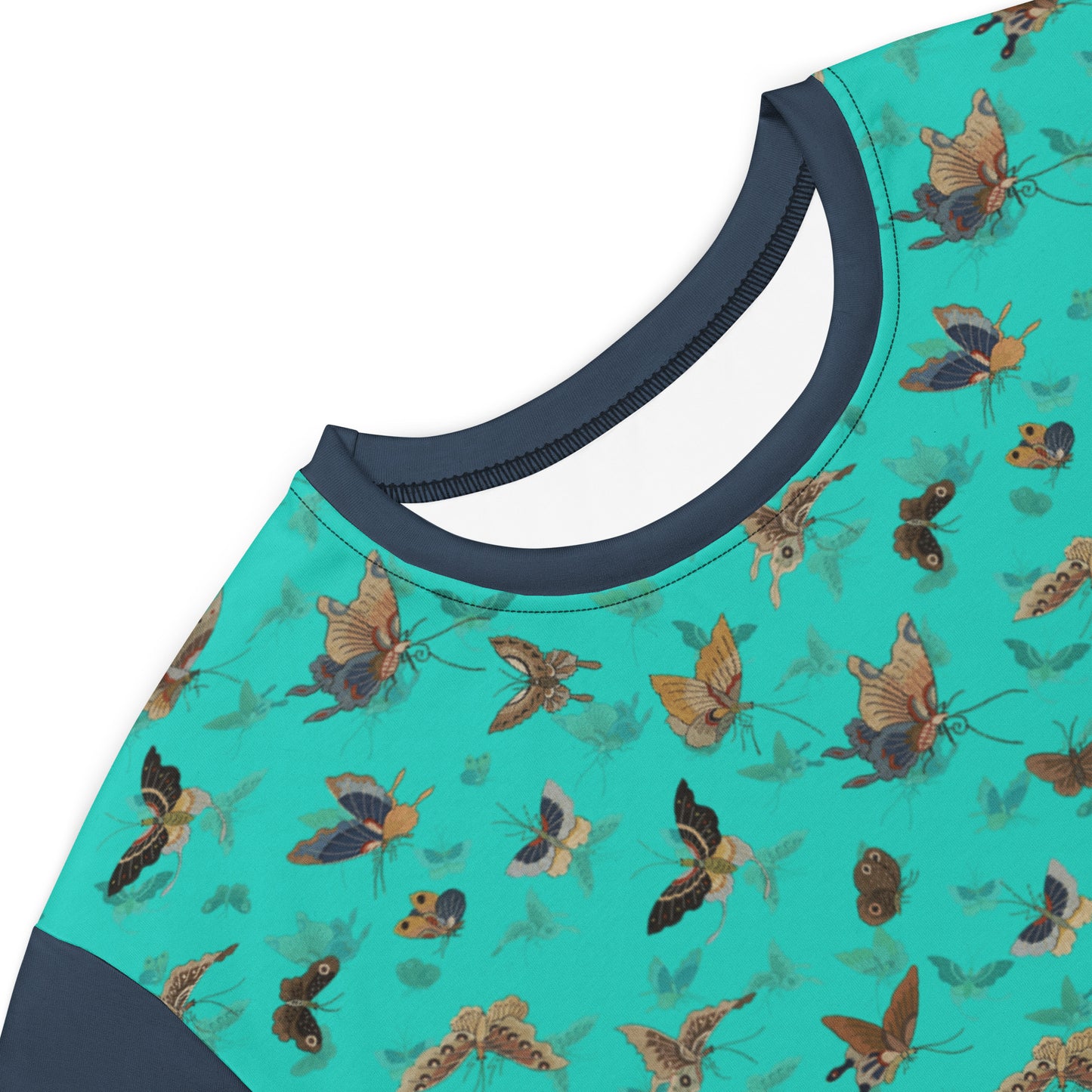 Butterfly dancing｜T-shirt dress｜Turquoise