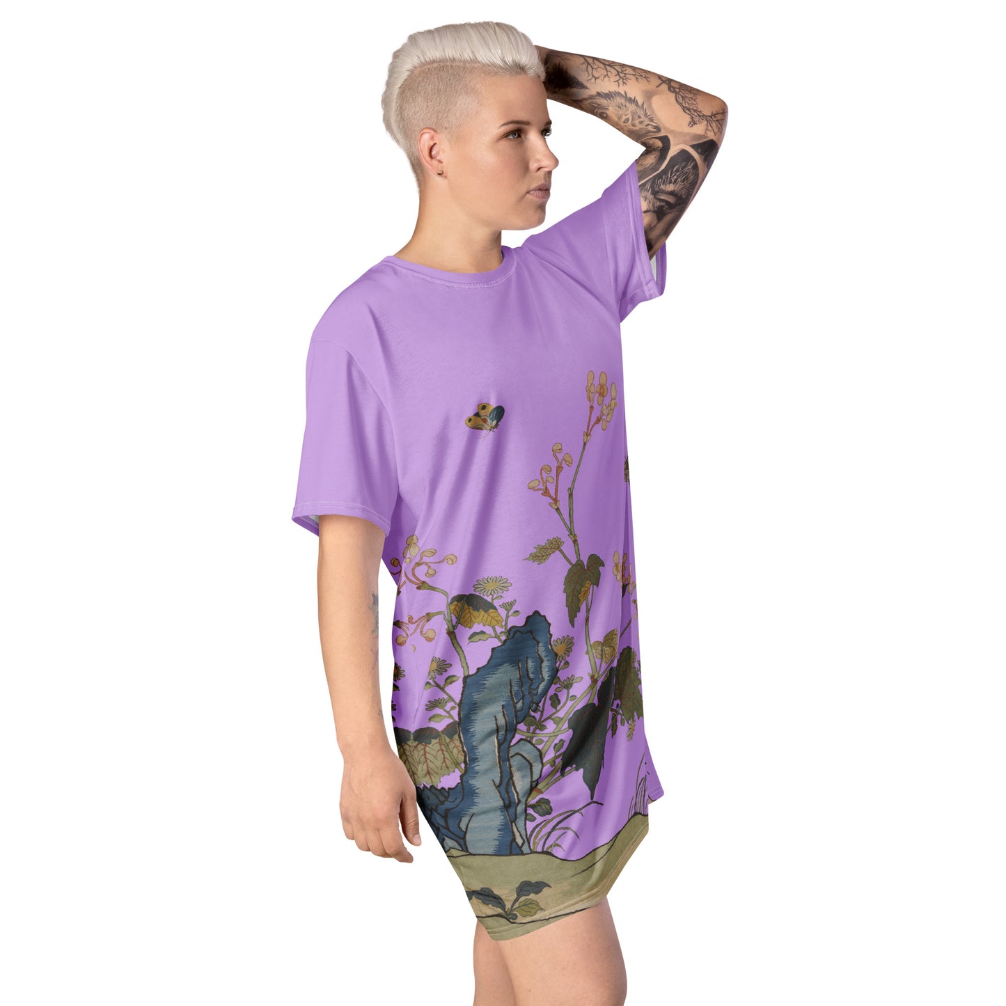 Kesi Flower Album｜Begonia Blossoms｜T-shirt dress｜Lilac