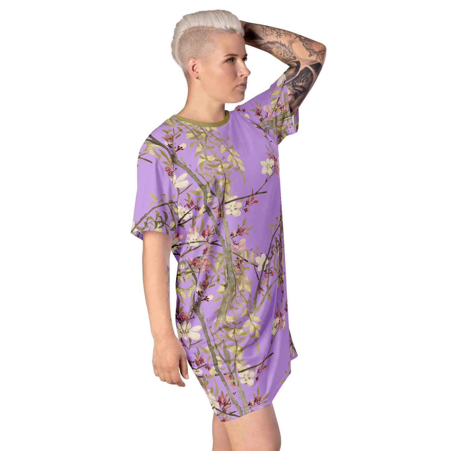 The Spirit of Flowers in Twelve Months｜Willow and Peach Blossom｜T-shirt dress｜Lilac