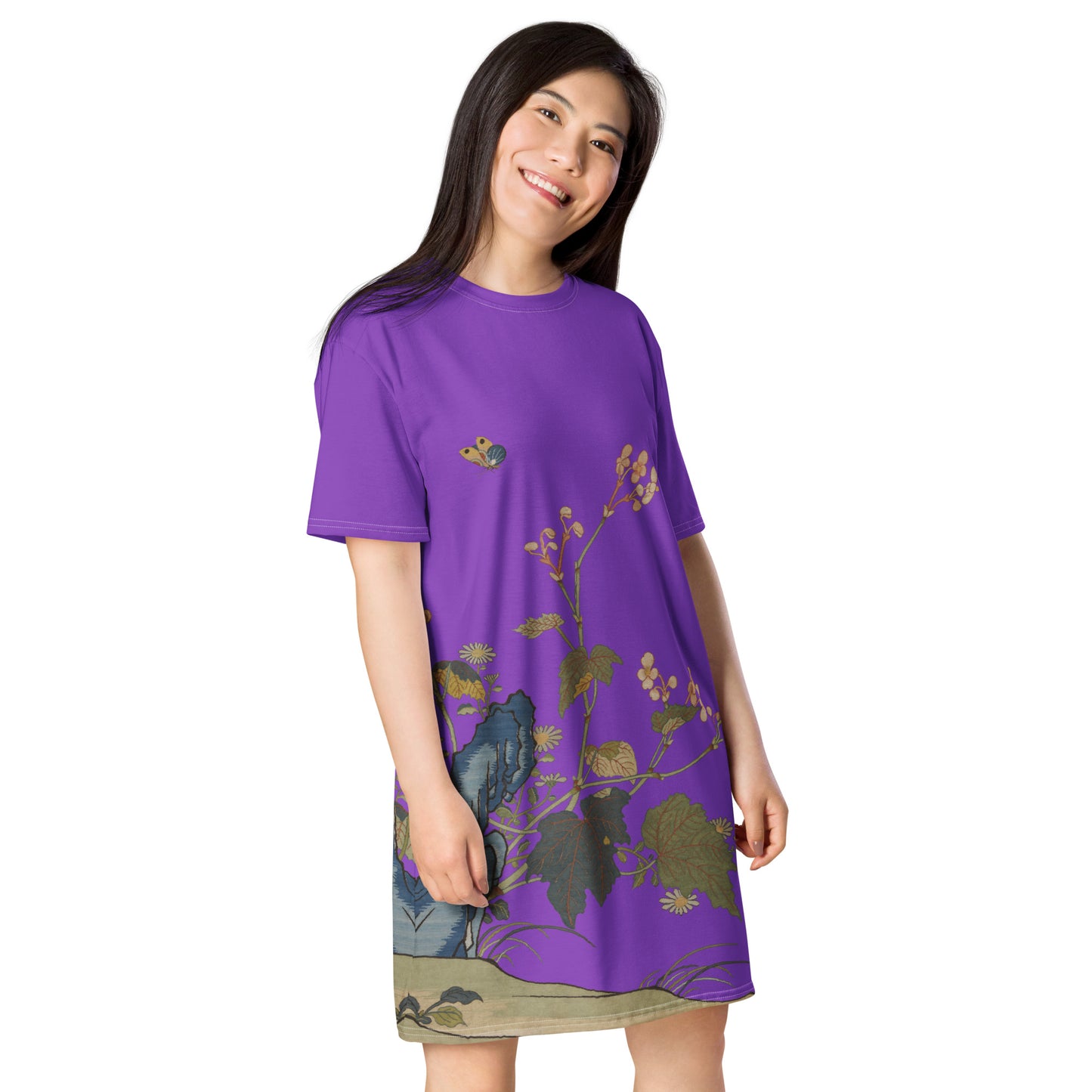 Kesi Flower Album｜Begonia Blossoms｜T-shirt dress｜Purple