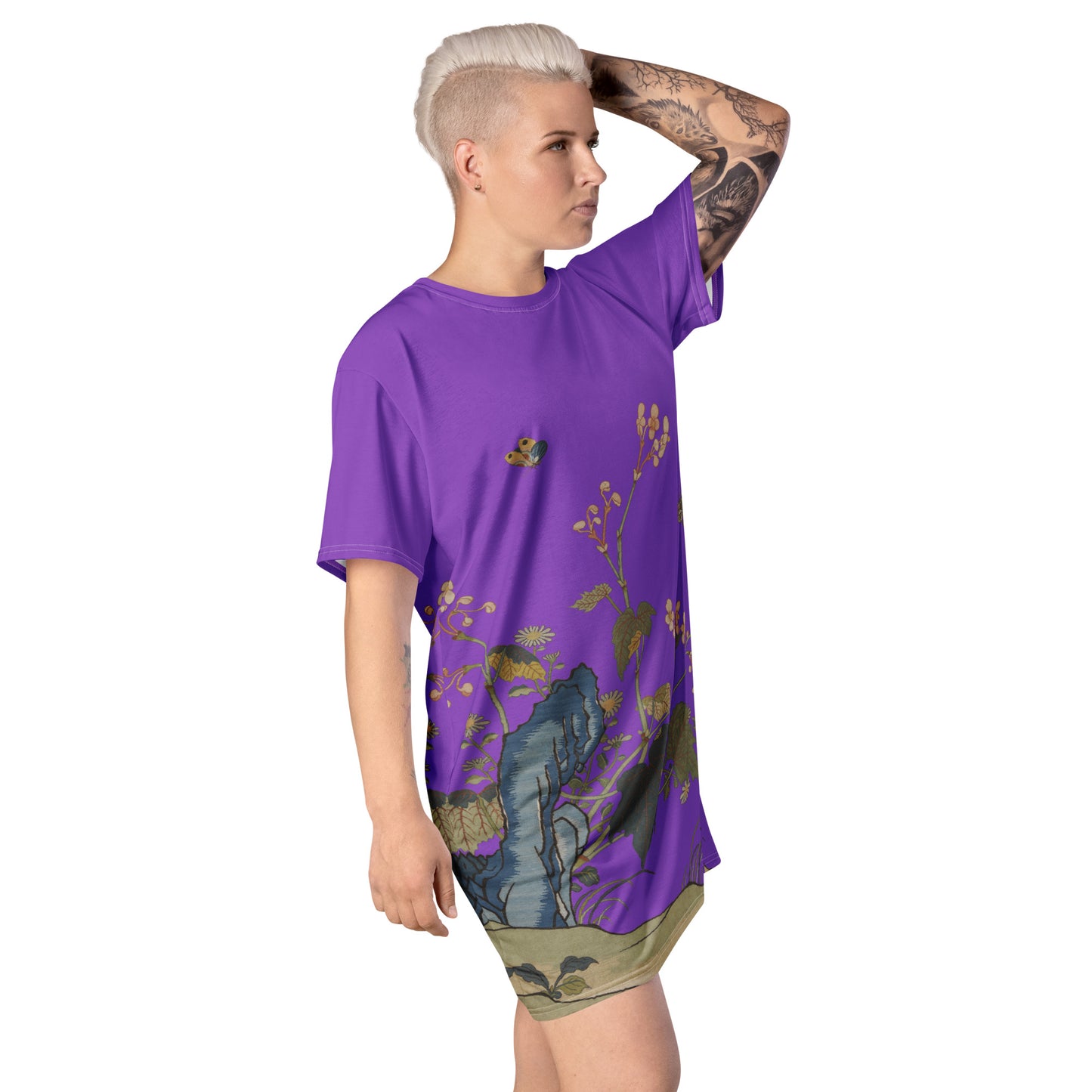 Kesi Flower Album｜Begonia Blossoms｜T-shirt dress｜Purple