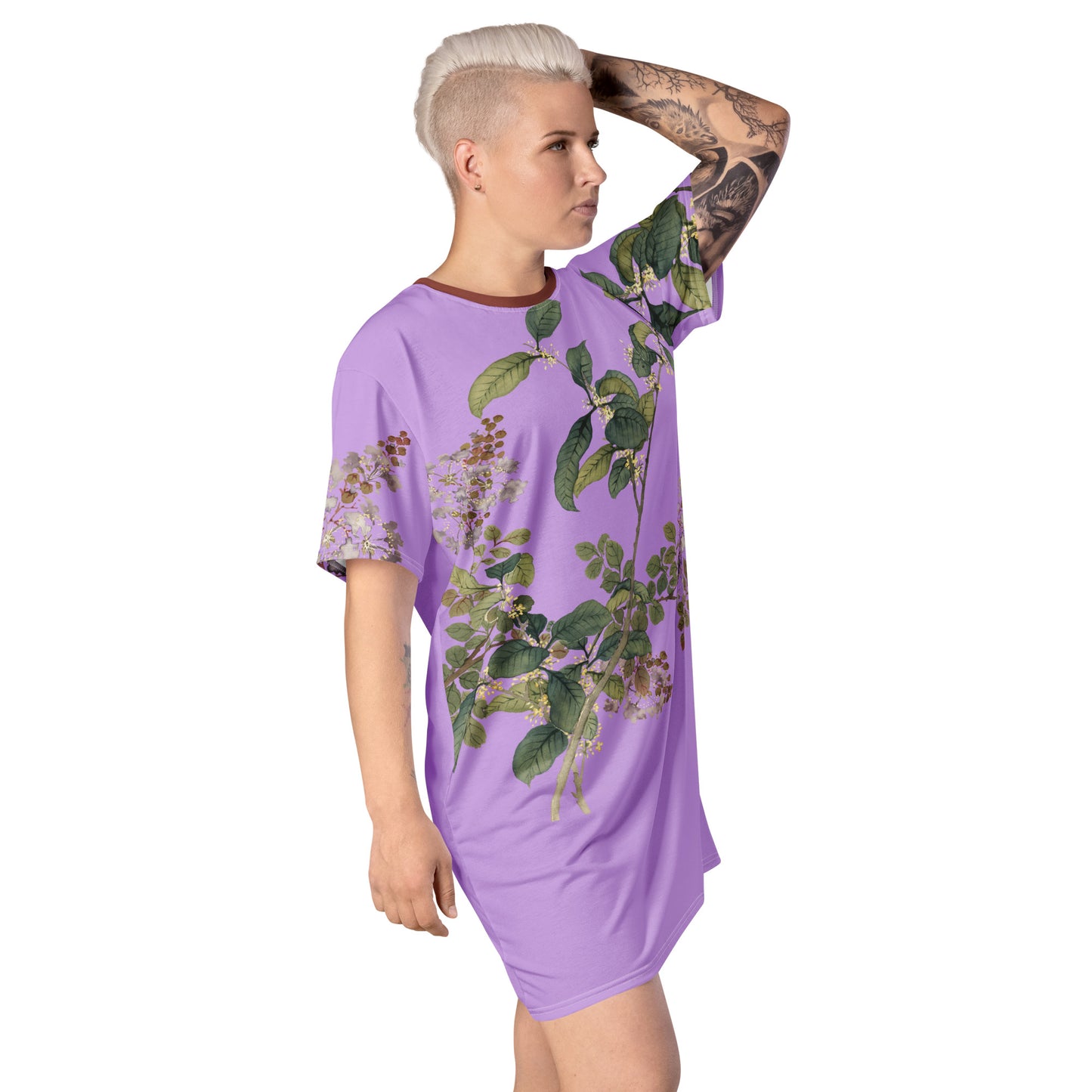 The Spirit of Flowers in Twelve Months｜Osmanthus and Crape Myrtle in Bloom｜T-shirt dress｜Lilac